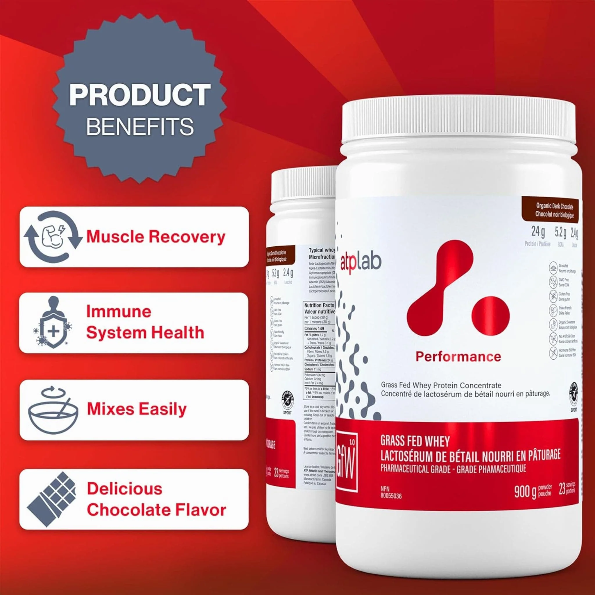 ATP Lab Grass Fed Whey Protein Powder, Supports Healthy Protein Metabolism, 30-60 Servings - Image 6