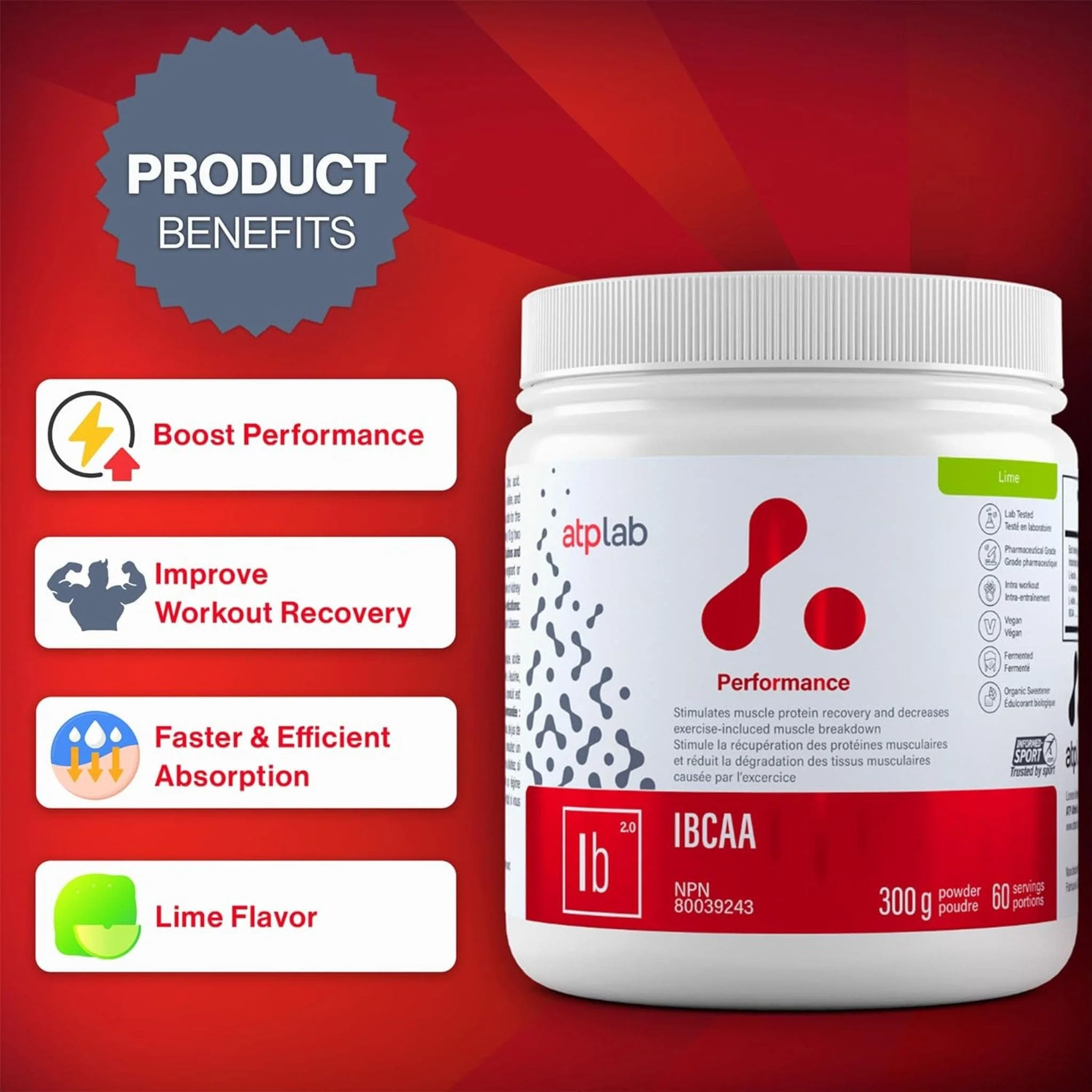 ATP Lab IBCAA Powder, Intra-Workout Support, 300g, 60 Servings - Image 6