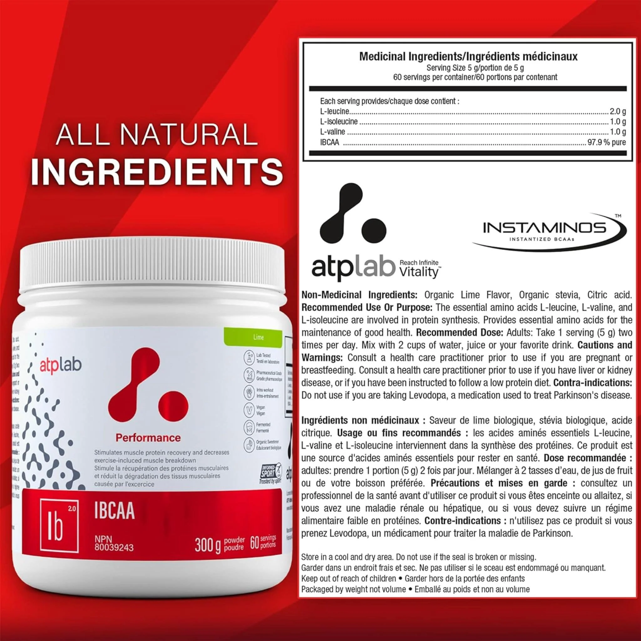 ATP Lab IBCAA Powder, Intra-Workout Support, 300g, 60 Servings - Image 8