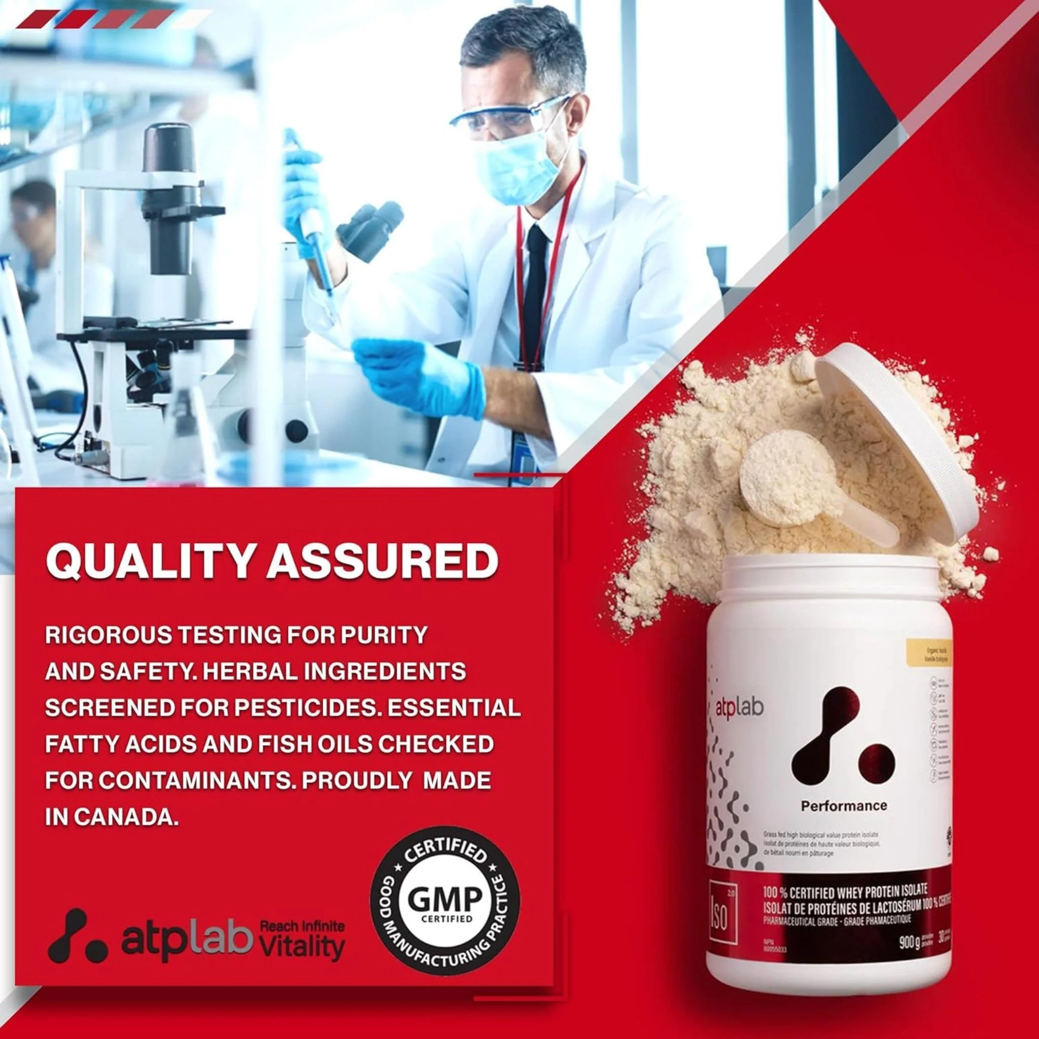 ATP Lab ISO, Certified Whey Protein Isolate Powder, Grass-Fed, 900g, 30 Servings - Image 10