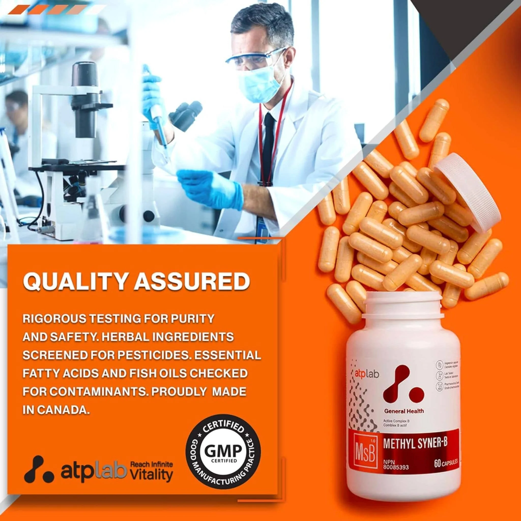 ATP Lab Methyl Syner-B, 60 Vegetable Capsules - Image 9