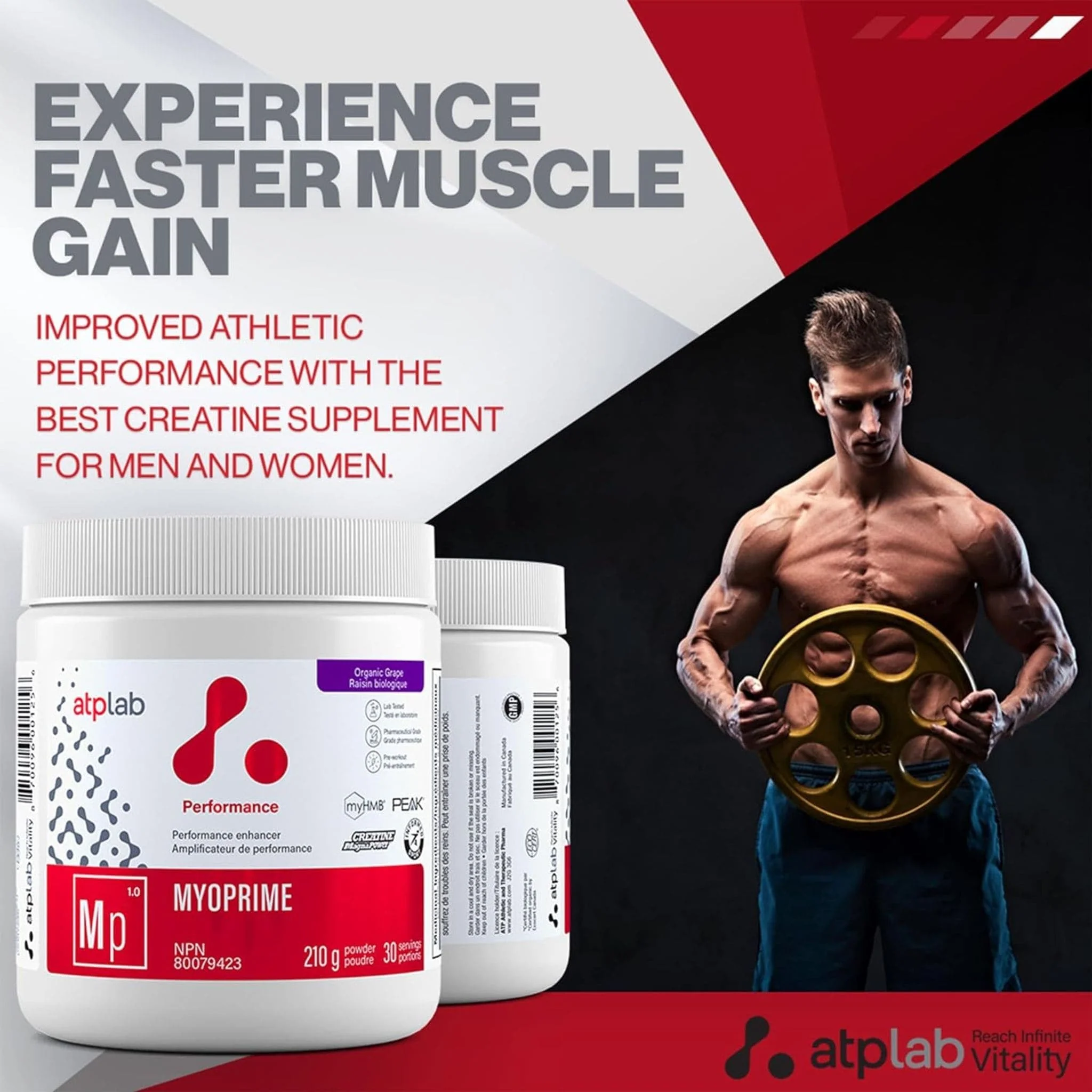 ATP Lab Myoprime Powder, Supports Athletic Performance, 210g, 30 Servings - Image 7