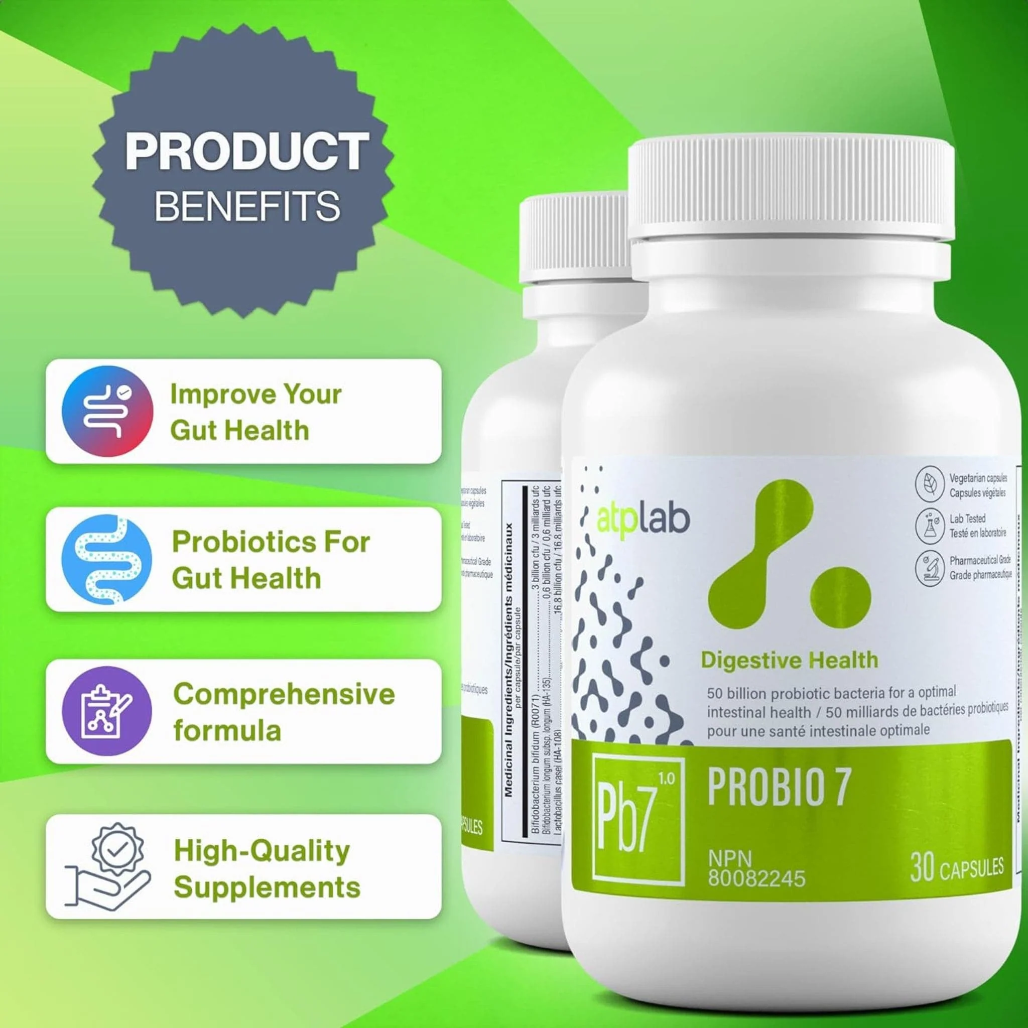 ATP Lab Probio 7, 30 Vegetable Capsules - Image 6