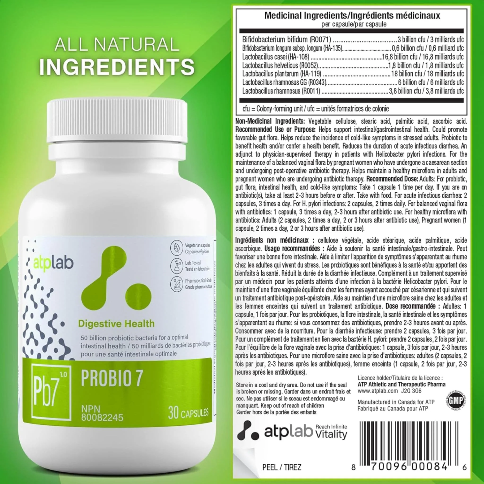 ATP Lab Probio 7, 30 Vegetable Capsules - Image 9