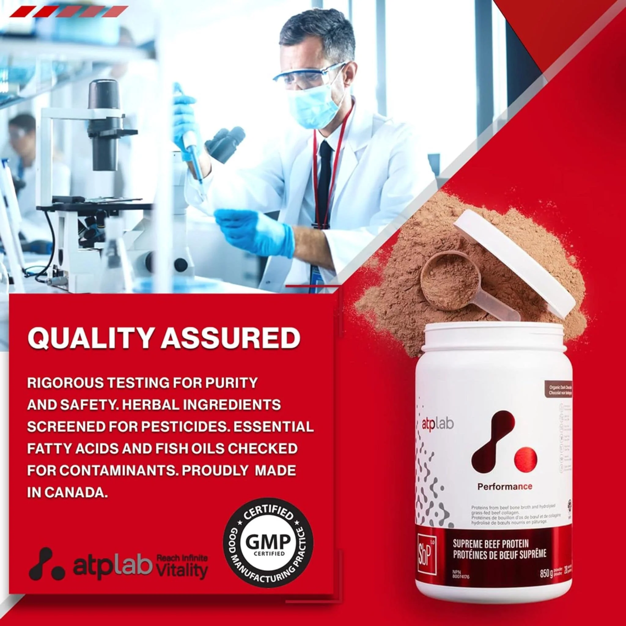 ATP Lab Supreme Beef Protein Powder, 850g-1.6kg - Image 10