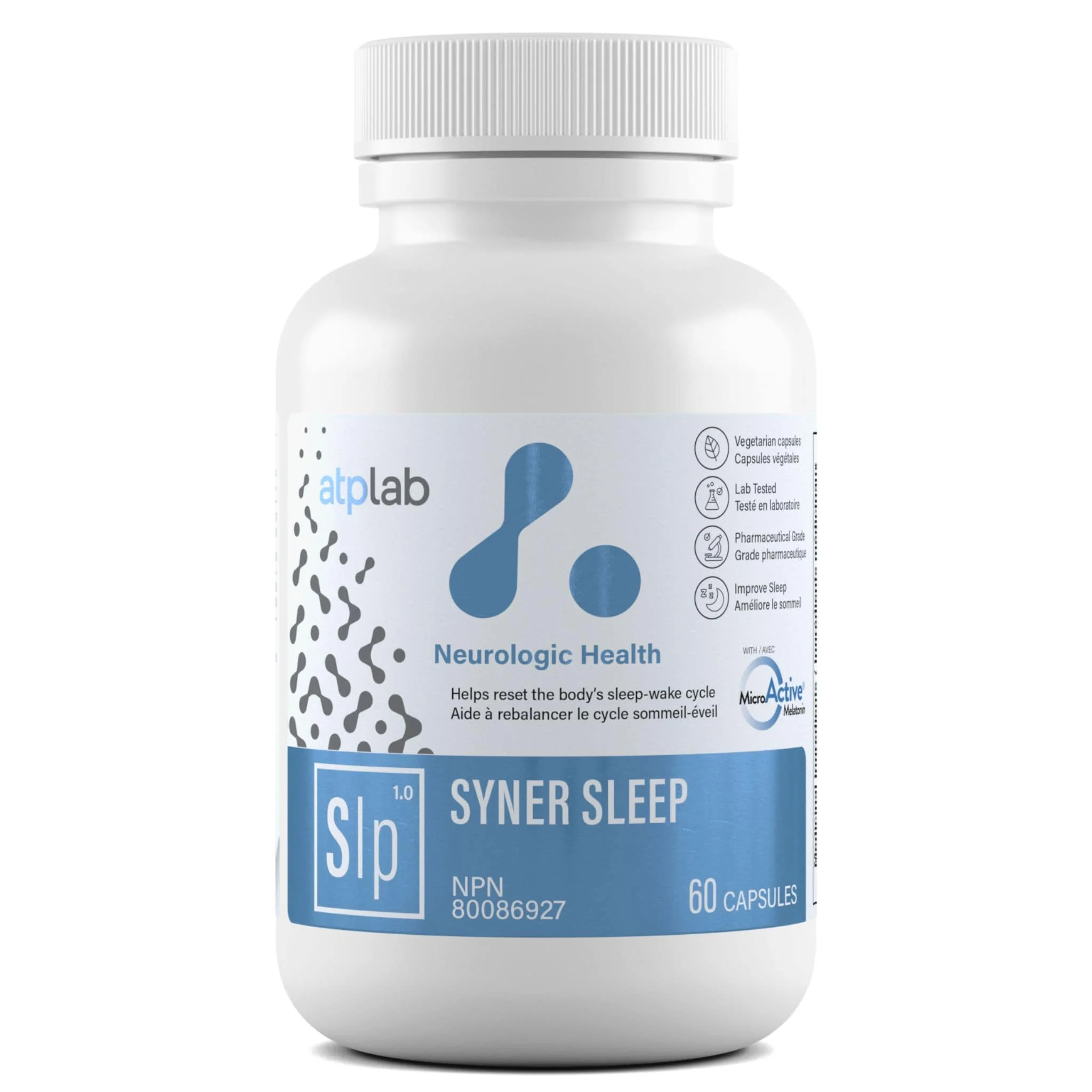 ATP Lab Syner Sleep, Natural Sleep Aid, 60 Vegetable Capsules