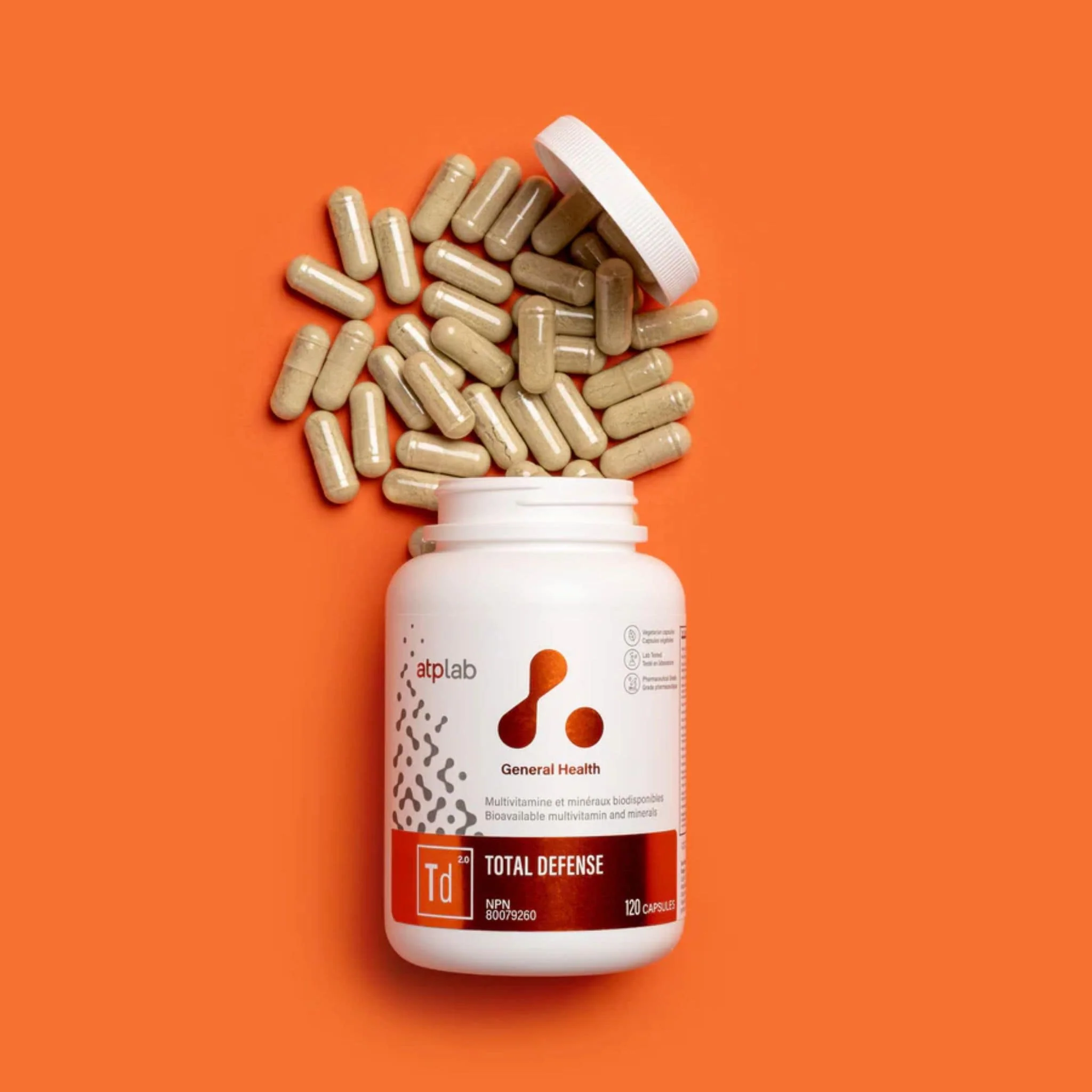 ATP Lab Total Defense, Multivitamin and Multimineral, 120 Vegetable Capsules - Image 2