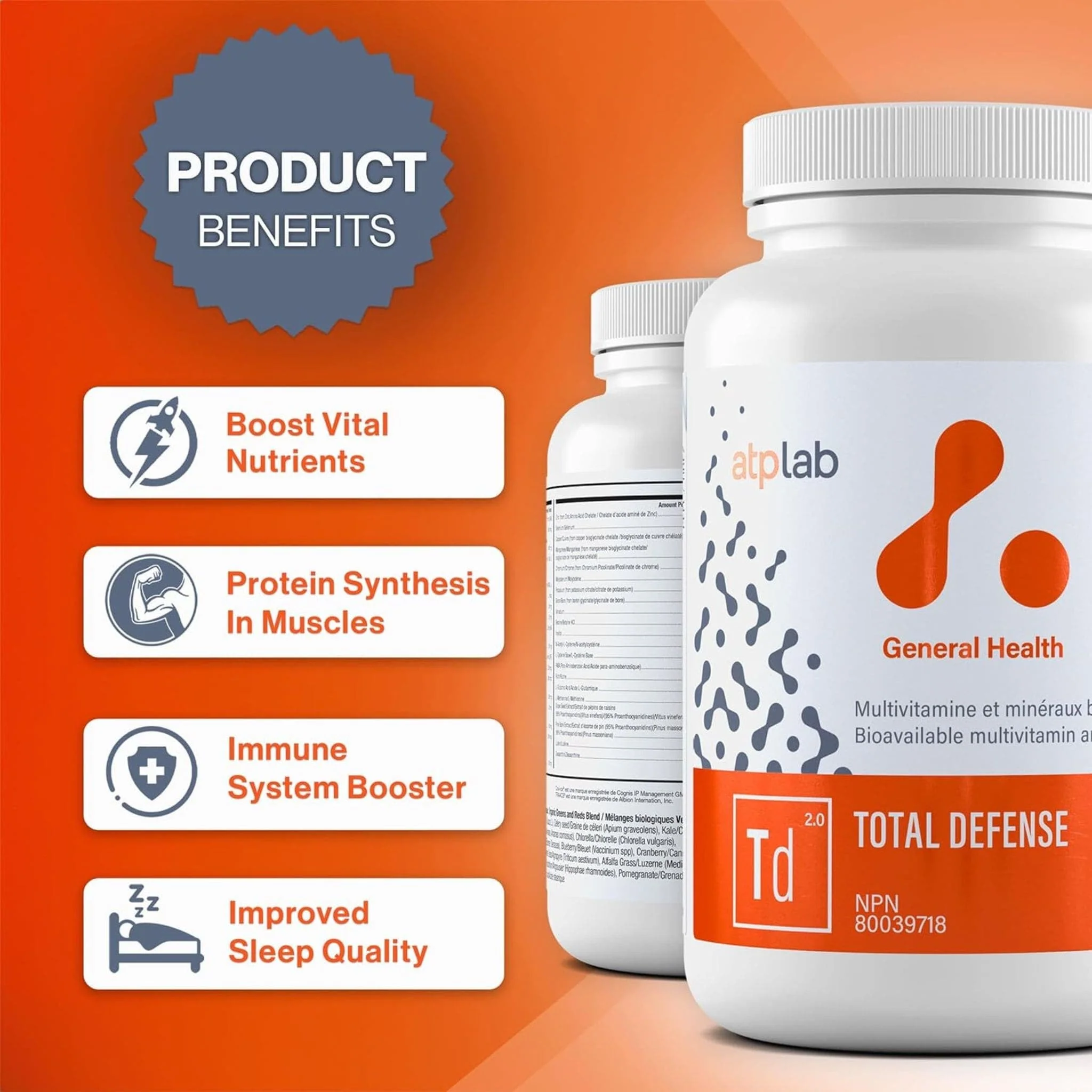 ATP Lab Total Defense, Multivitamin and Multimineral, 120 Vegetable Capsules - Image 7