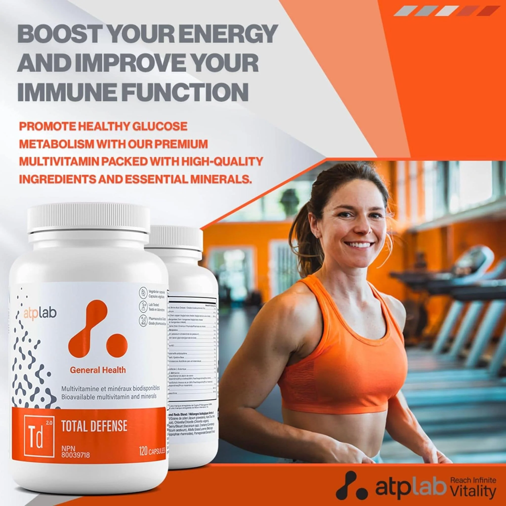 ATP Lab Total Defense, Multivitamin and Multimineral, 120 Vegetable Capsules - Image 9