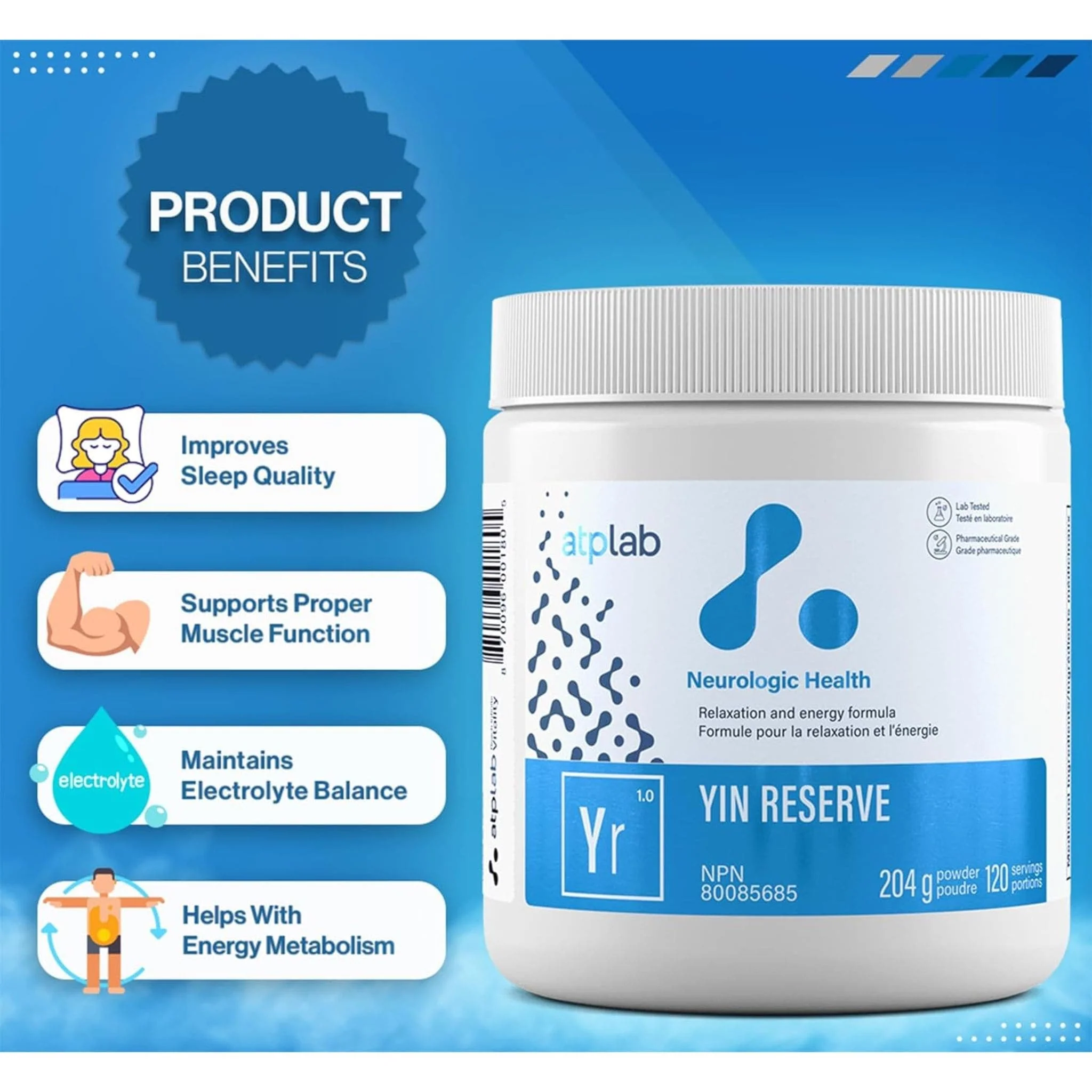 ATP Lab Yin Reserve, Relaxation, Energy and Bone Support, 204g - Image 7