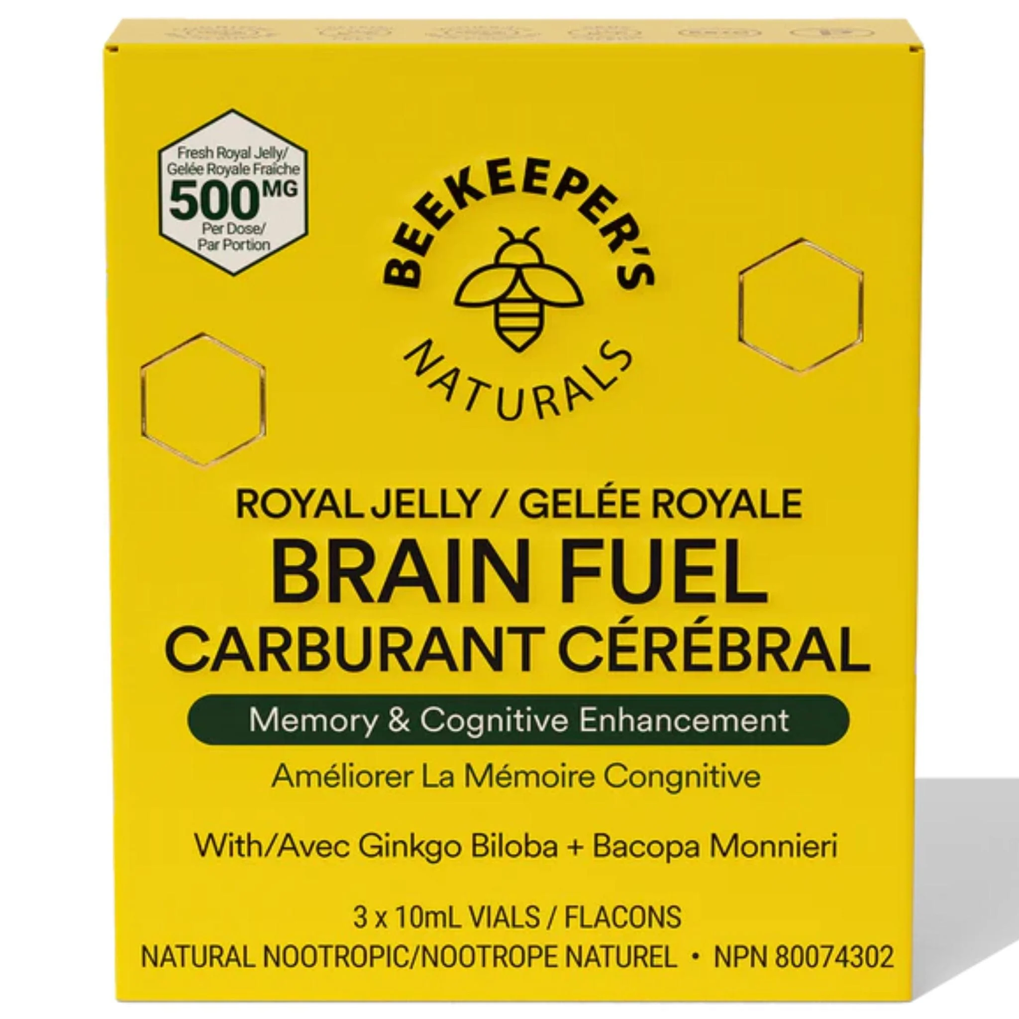 Beekeepers Naturals Brain Fuel Nootropic for Memory and Cognitive Enhancement, Single Dose Vials - Image 2