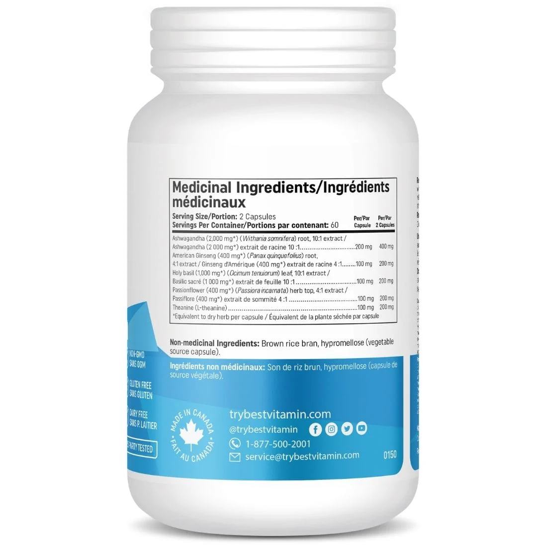 BestVitamin Anxiety Formula, Less Anxiety in 15 Days Guaranteed, 120 Capsules, 70% Off, Expiry: Jun 2024,  Final Sale - Image 2