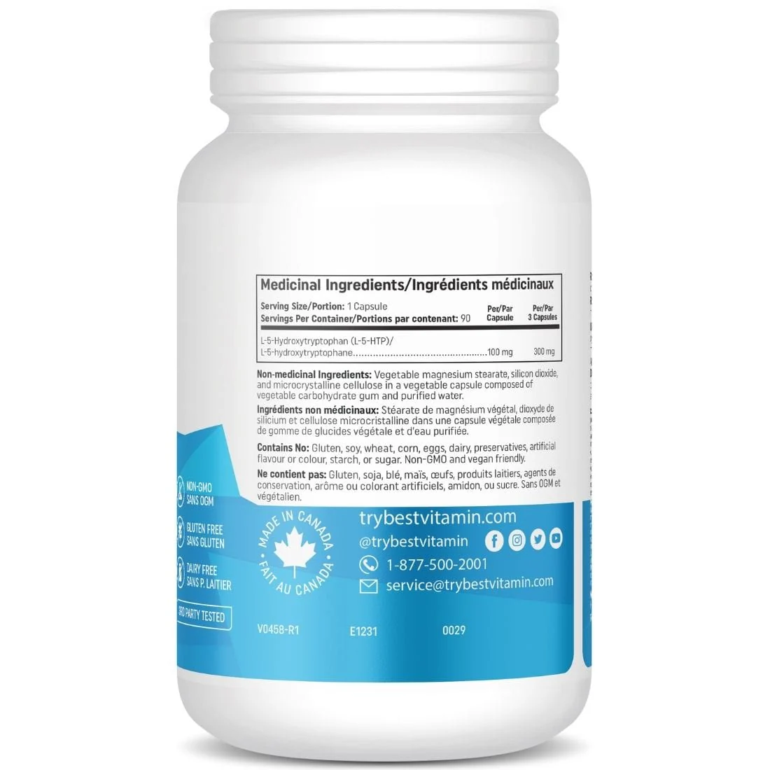 BestVitamin Best 5-HTP 100mg Extra Strength, 90 Vegetable Capsules - Image 2