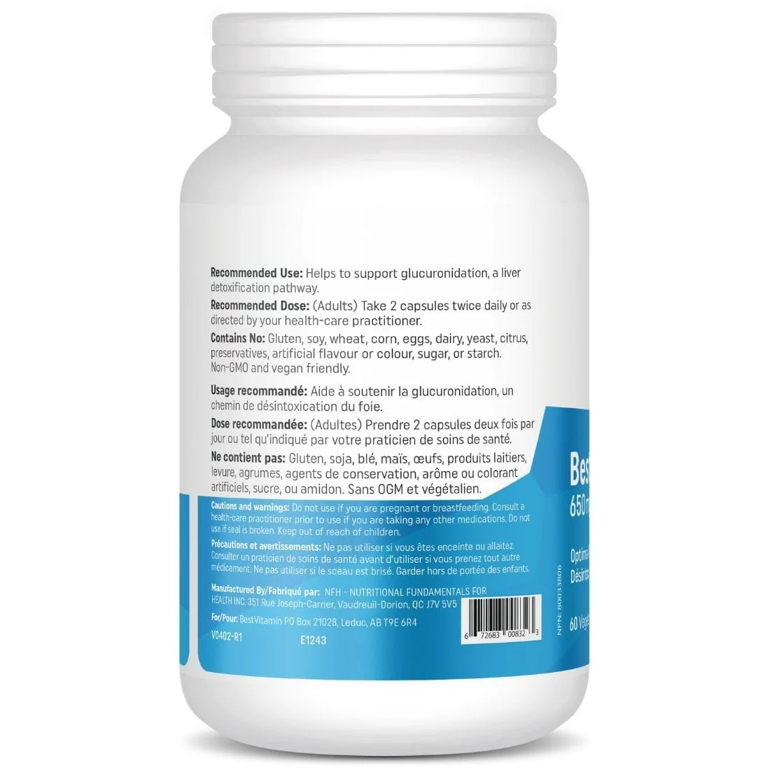 BestVitamin Best Calcium D-Glucarate 650mg, Promote liver detoxification & hormonal balance, 60 Vegetable Capsules - Image 2