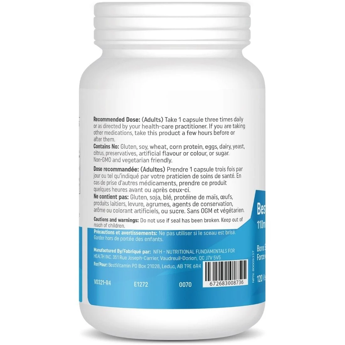 Bestvitamin Best Calcium Magnesium D3, Helps increase bone density & bone mass, 120 Vegetable Capsules - Image 2