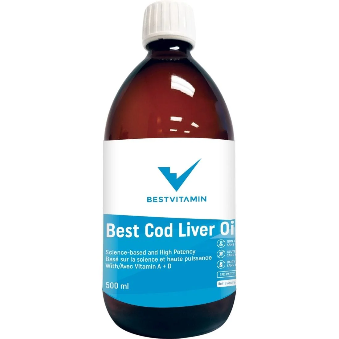 BestVitamin Best Cod Liver Oil, Non-GMO, 500ml