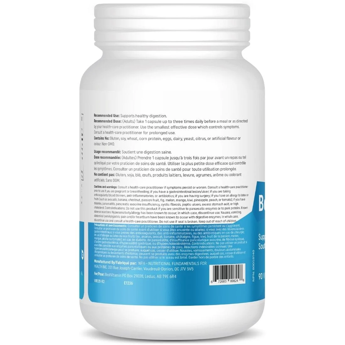 BestVitamin Best Digestive Enzymes with Ox Bile, Reduces bloating & stomach pain, 90 Vegetable Capsules - Image 3