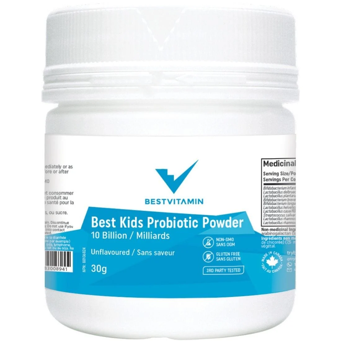 BestVitamin Best Kids Probiotic Powder, Flavourless, Mix in anything, 30g, Store in Fridge