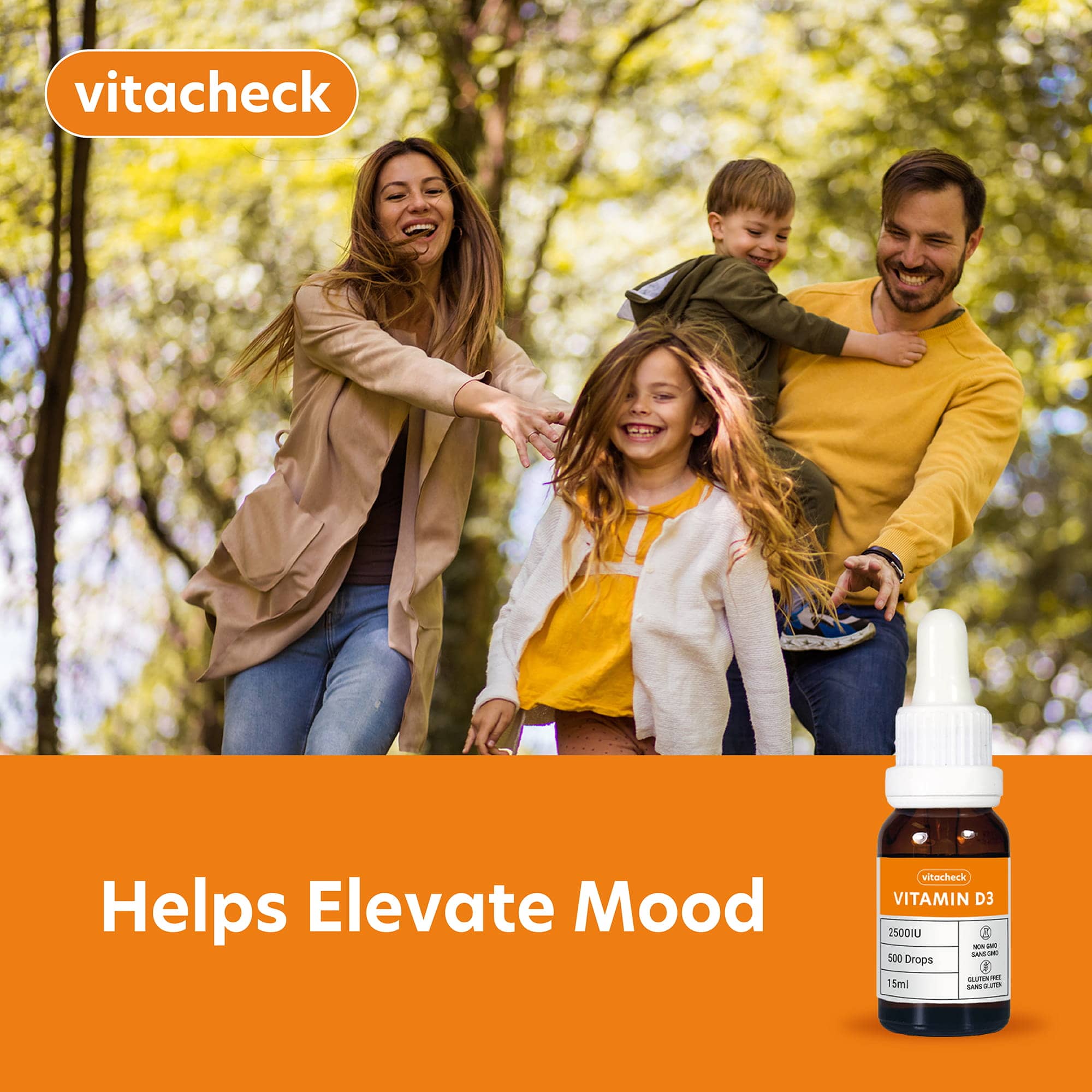 Vitacheck Vitamin D3 2500IU Liquid D3 Drops with Organic Olive Oil, 500 Servings, 15ml - Image 7