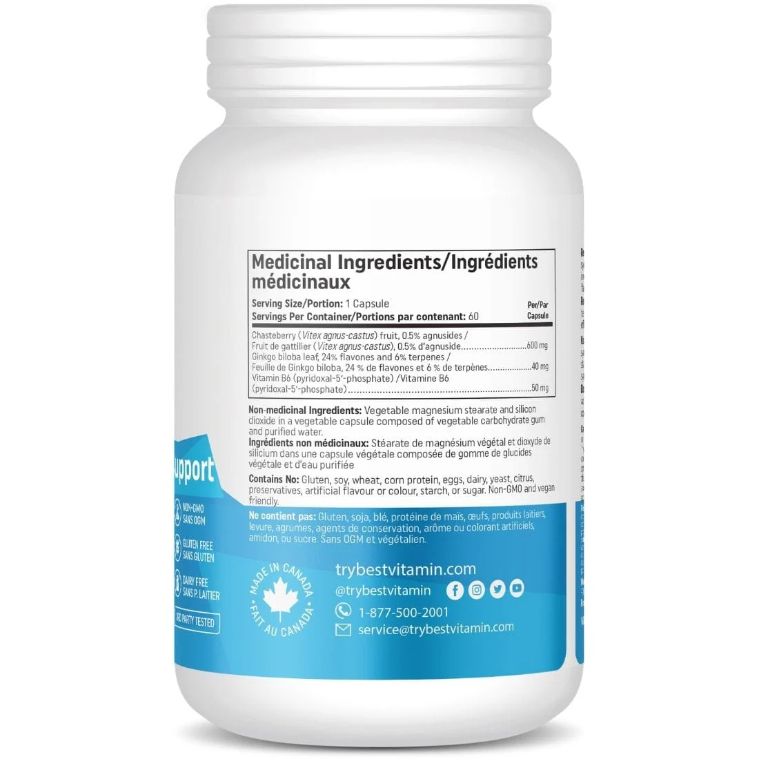 Bestvitamin Best Menstrual Cycle Support, Helps with irregular menstruation, mood imbalances, breast tenderness, irritability, & cramping, 60 Vegetable Capsules, 70% Off, Expiry: Sept 2024, Final Sale - Image 2