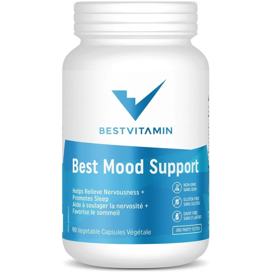 BestVitamin Best Mood Support, Helps relieve nervousness & sleep disturbances, 90 Vegetable Capsules, Clearance 50% Off, Final Sale