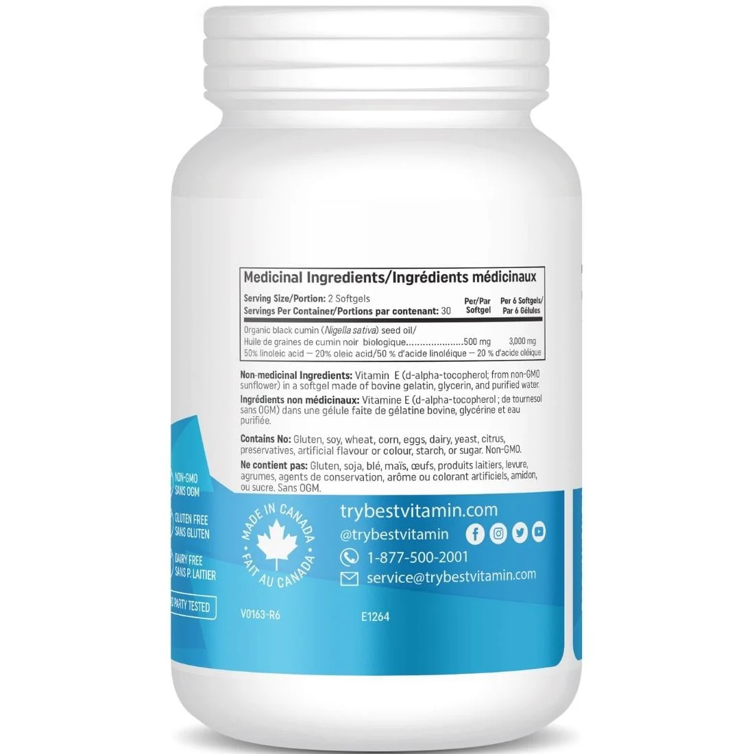 BestVitamin Best Organic Black Cumin Seed Oil 500mg, Gluten-Free, Non-GMO, 60 Liquid Softgels, Clearance 50% Off, Final Sale - Image 2