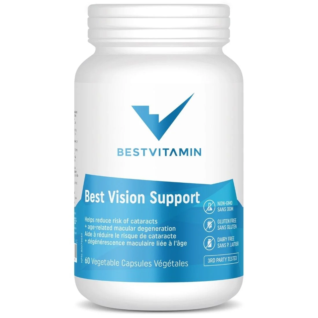 Bestvitamin Best Vision Support, Helps prevent degenerative eye disease, 60 Vegetable Capsules