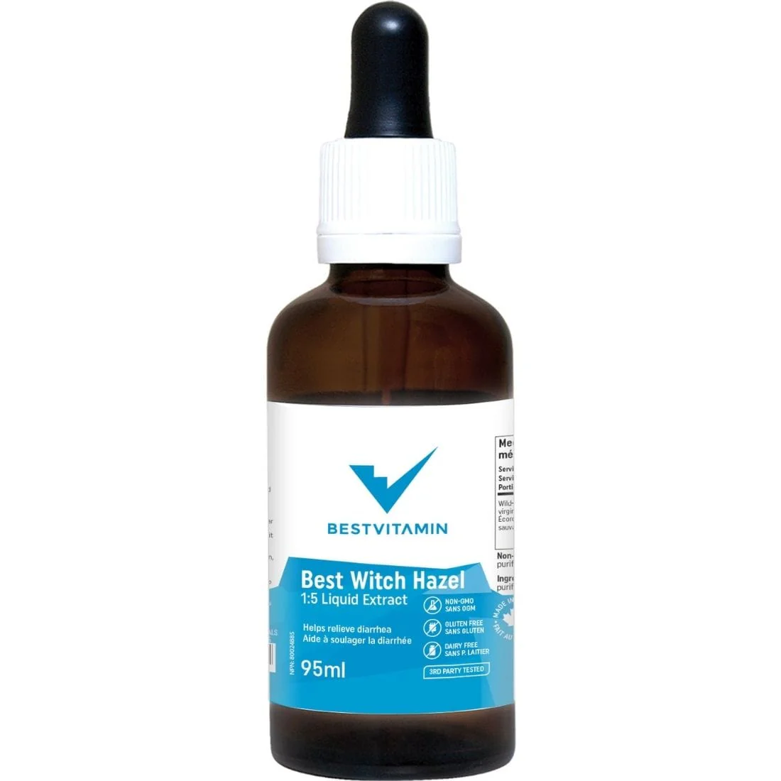 BestVitamin Best Witch Hazel 300mg, 1:5 Liquid Extract, Wild harvested organic witch hazel stem bark - Image 4