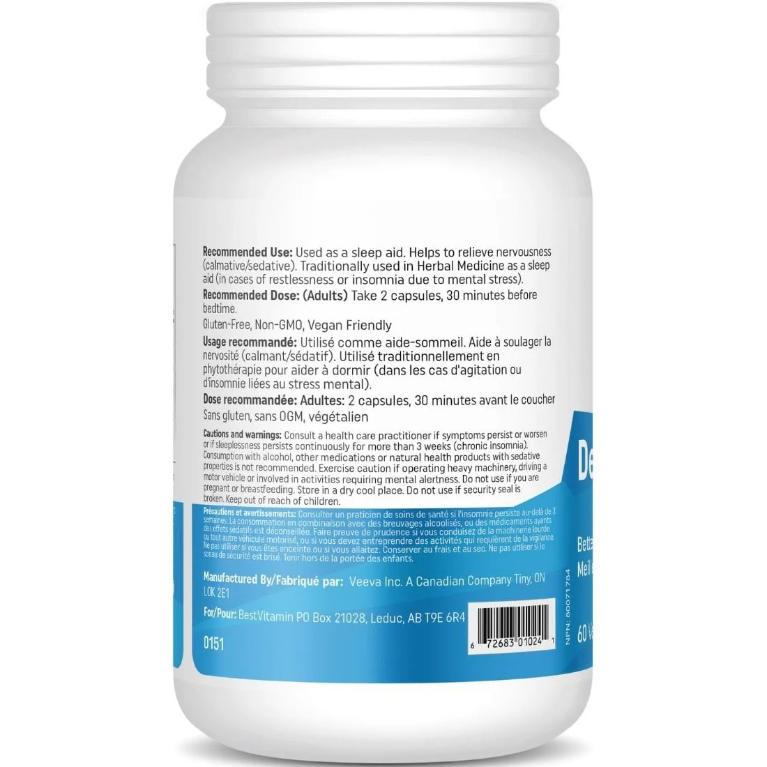 BestVitamin Deep Doze, Better Sleep in 5 Days Guaranteed, 60 Vegetable Capsules - Image 2