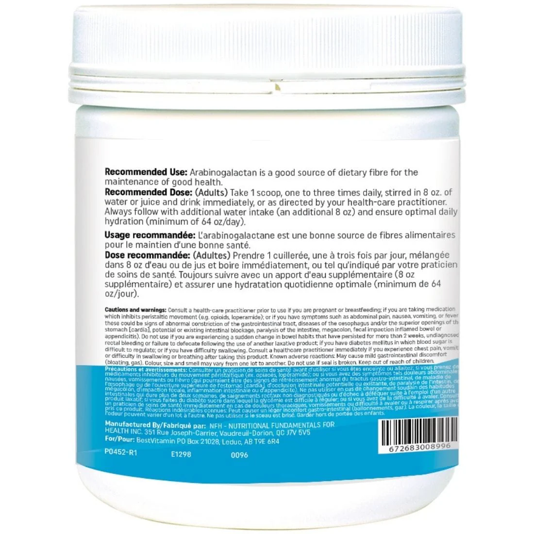 Bestvitamin Go Go Gut, Larch Arabinogalactan Prebiotic Gut Fibre to Feed Healthy Gut Bacteria, 200g, Clearance 50% Off, Final Sale - Image 2