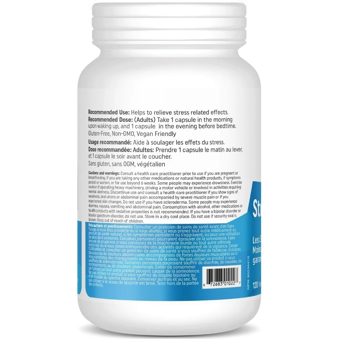 BestVitamin Stress Formula, Less Stress in 15 Days Guaranteed, 120 Vegetable Capsules, 2 Month Supply - Image 3
