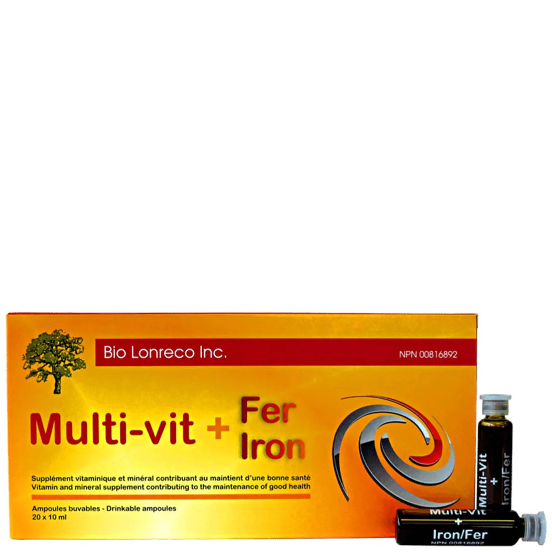 Bio Lonreco Multi-vit plus Iron, Liquid Multivitamin with Iron, 20 x 10ml Servings - Image 2
