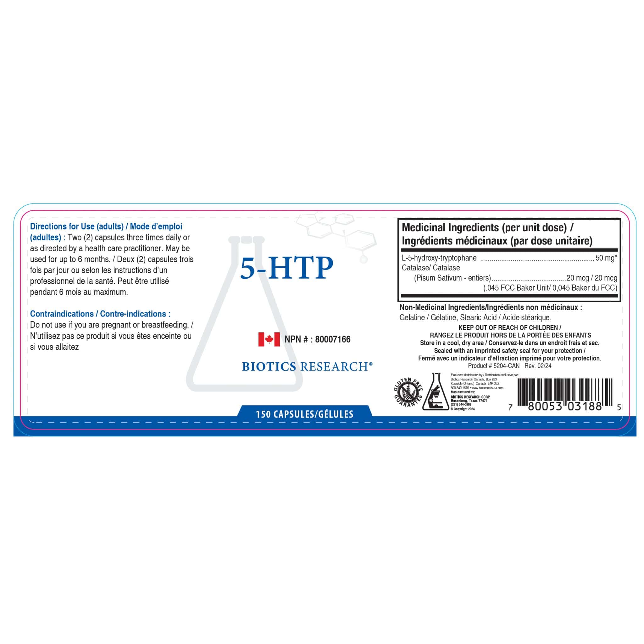Biotics Research 5-HTP, 5-Hydroxytryptophan 50mg, Supports Serotonin Production, Healthy Sleep, and Mood Balance, 150 Capsules - Image 2