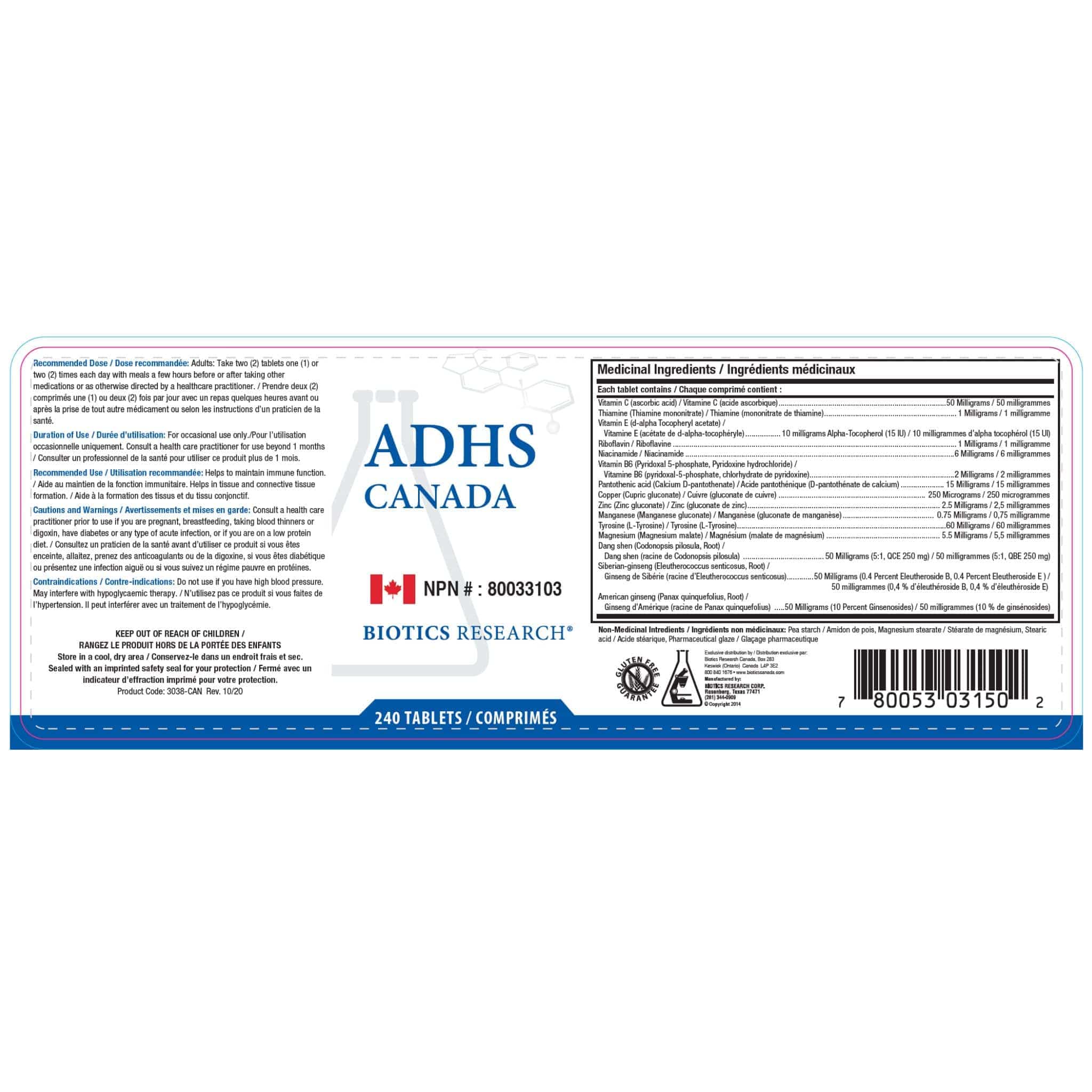 Biotics Research ADHS, Comprehensive Adrenal Support for Stress and Sleep, 180 Tablets - Image 4