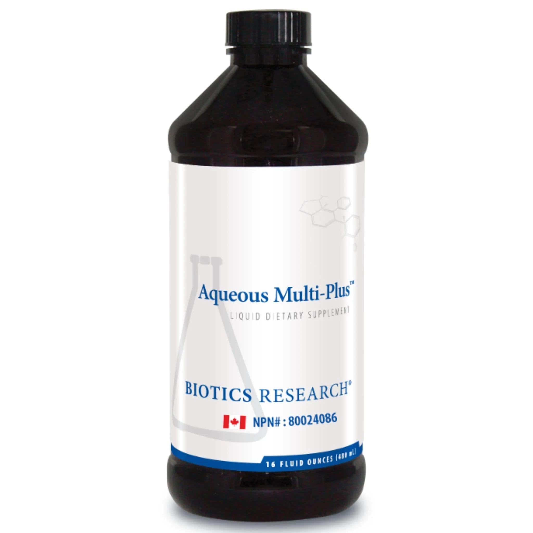 Biotics Research Aqueous Multi-Plus, Liquid Multivitamin and Mineral Support for Adults and Kids, 480ml