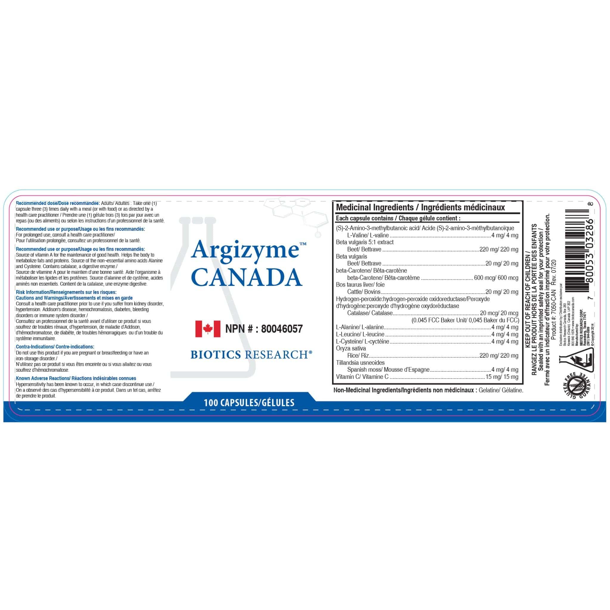 Biotics Research Argizyme, Supports Kidney Health, Antioxidant Protection, Immune Function and Detoxification, 100 Capsules - Image 2