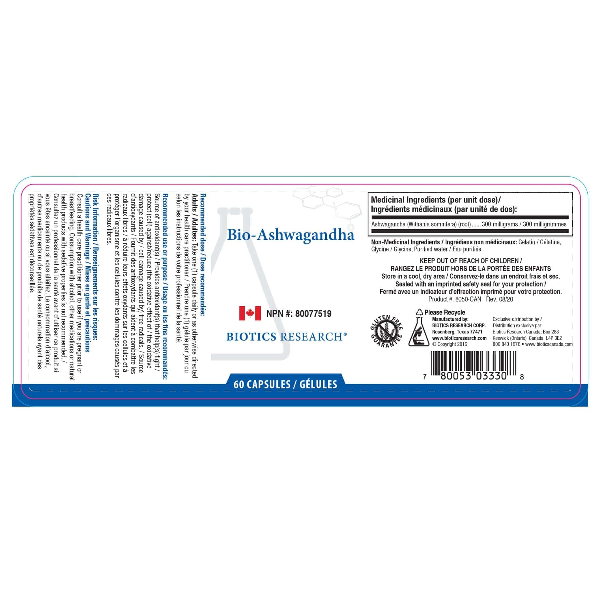 Biotics Research Bio-Ashwagandha 300mg, Supports Stress Management, 60 Capsules - Image 2