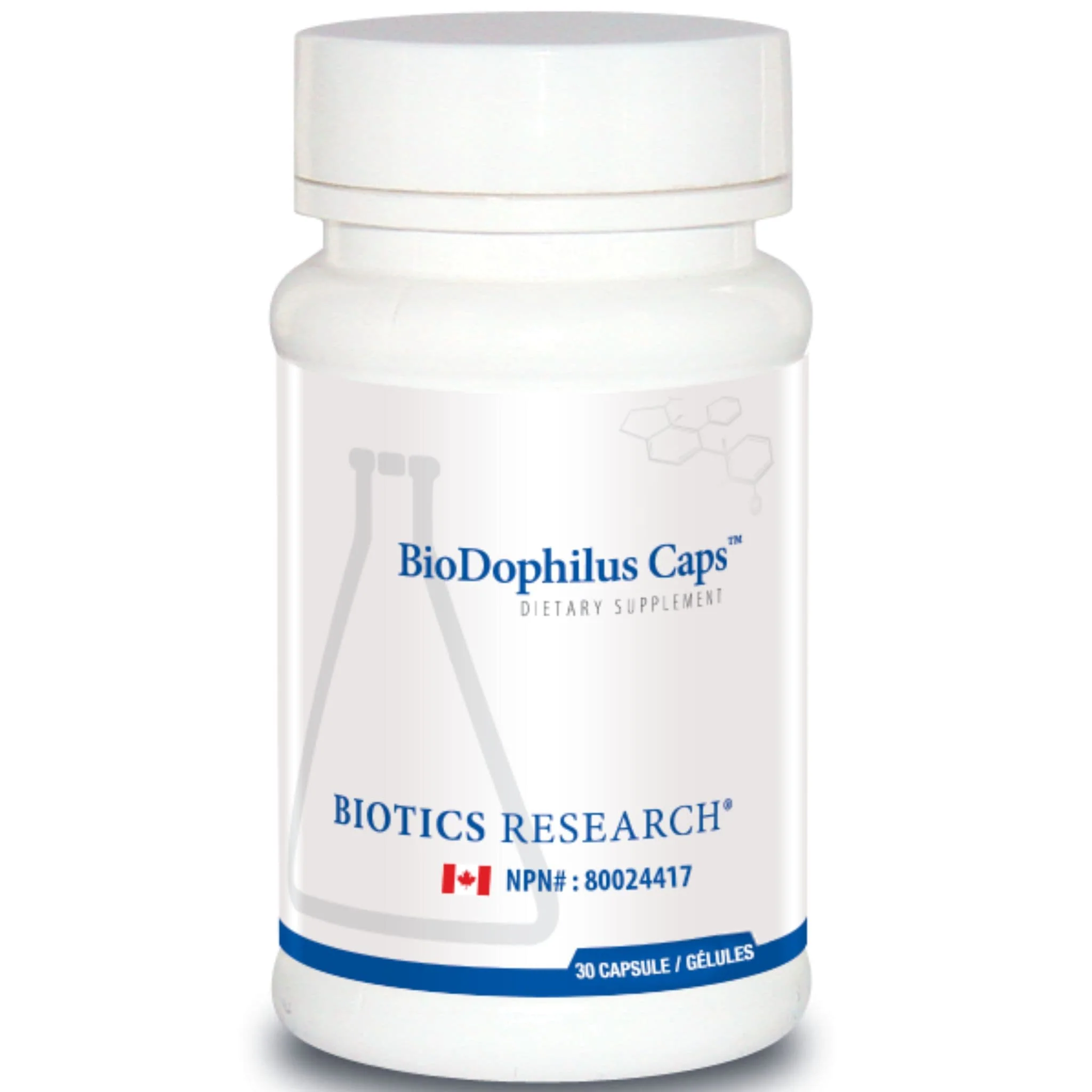 Biotics Research BioDophilus Caps, Probiotic Support for Healthy Gut Flora, 30 Capsules