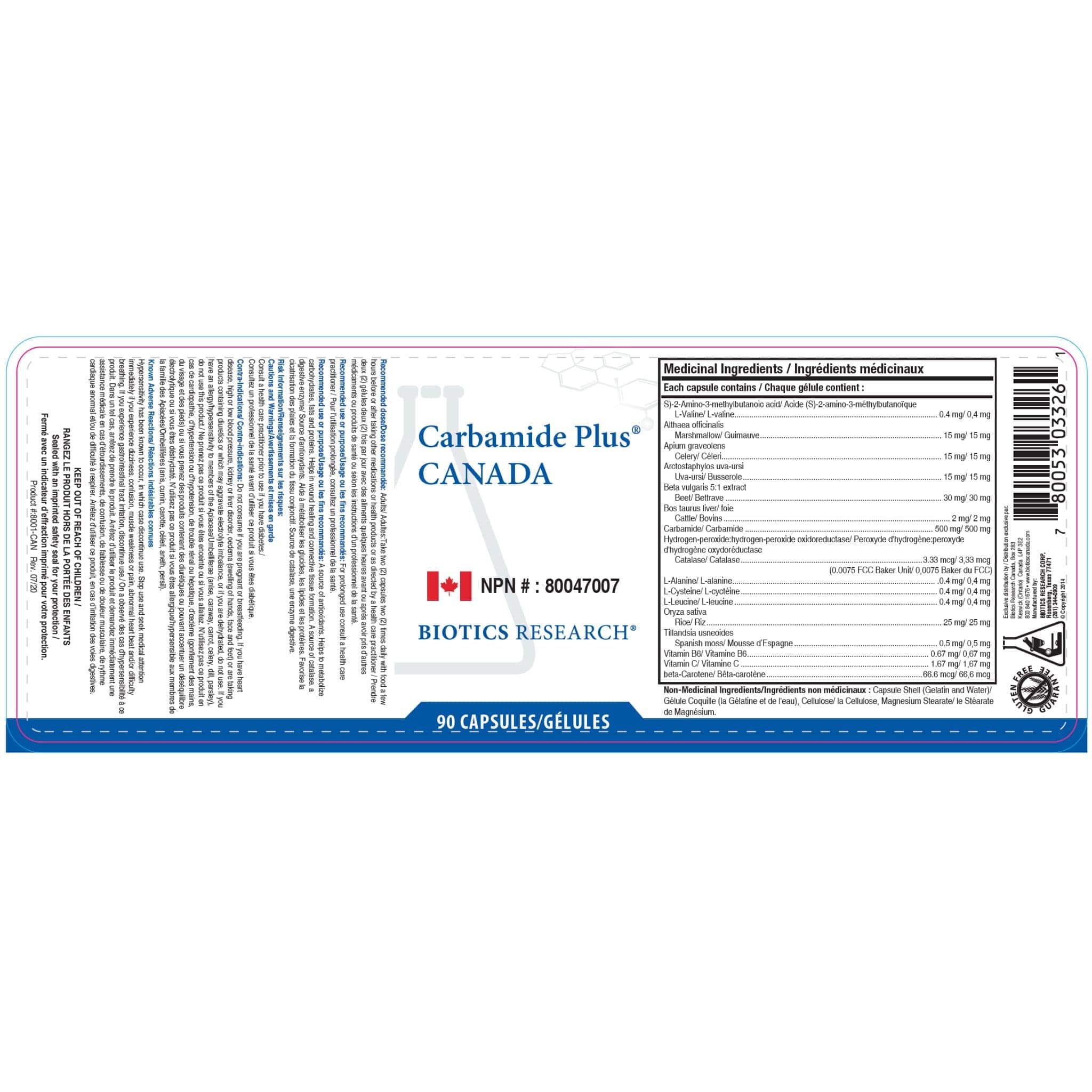 Biotics Research Carbamide Plus, Supports Kidney and Bladder Health, 90 Capsules - Image 2