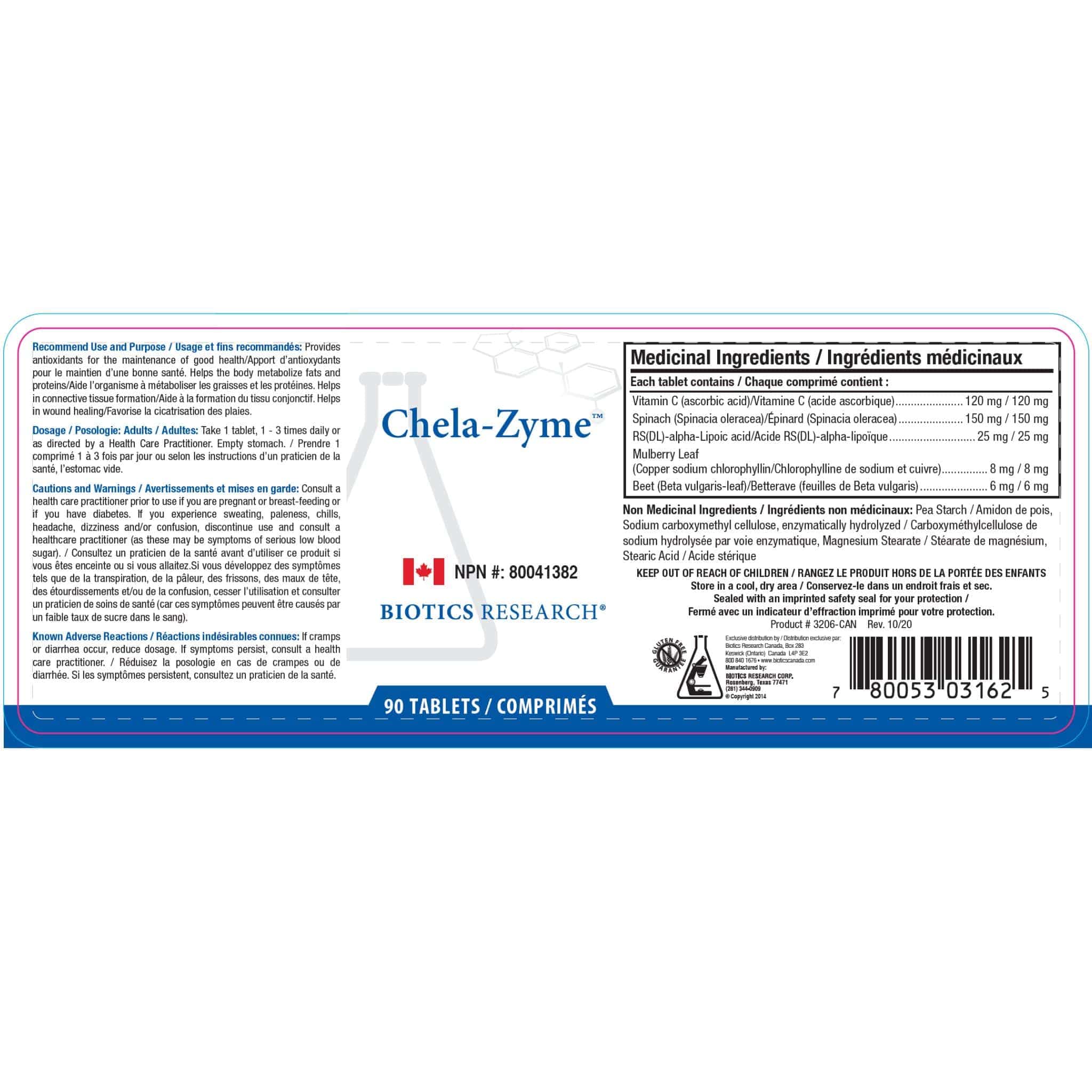 Biotics Research Chela-Zyme, Oral Chelation for Heavy Metal Detox and Plaque Removal, 90-270 Tablets - Image 2