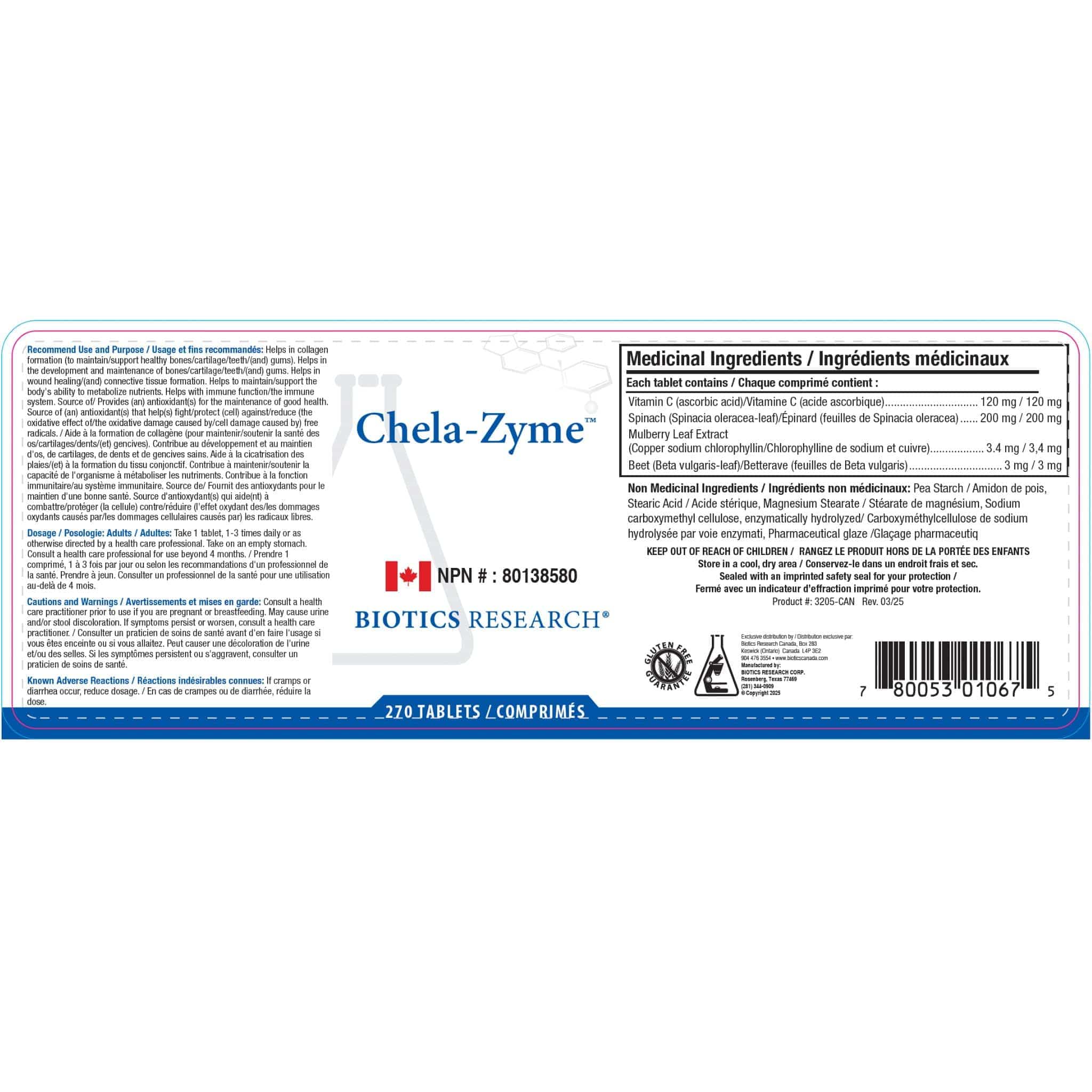 Biotics Research Chela-Zyme, Oral Chelation for Heavy Metal Detox and Plaque Removal, 90-270 Tablets - Image 4