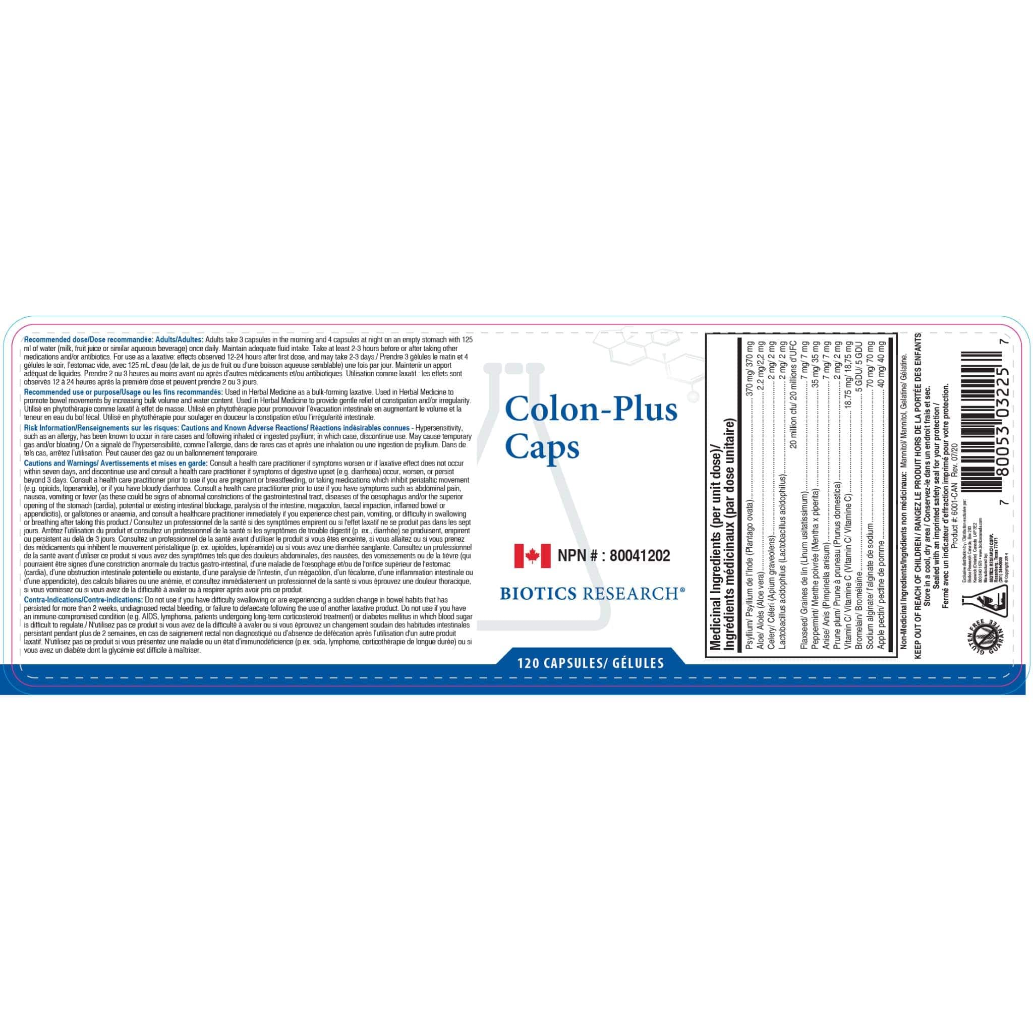 Biotics Research Colon Plus Caps, Supports Healthy Bowel Function and Digestive Comfort, 120 Capsules - Image 2