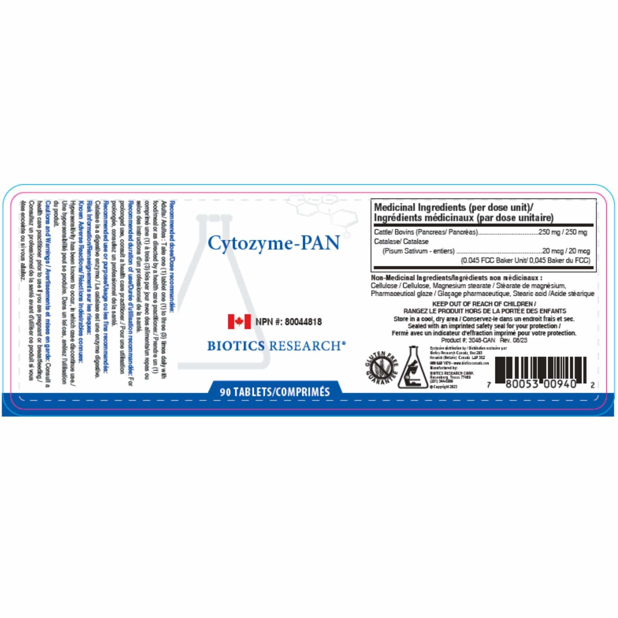 Biotics Research Cytozyme-Pan, Pancreatic Support and Helps Glucose Balance, 90 Tablets - Image 2