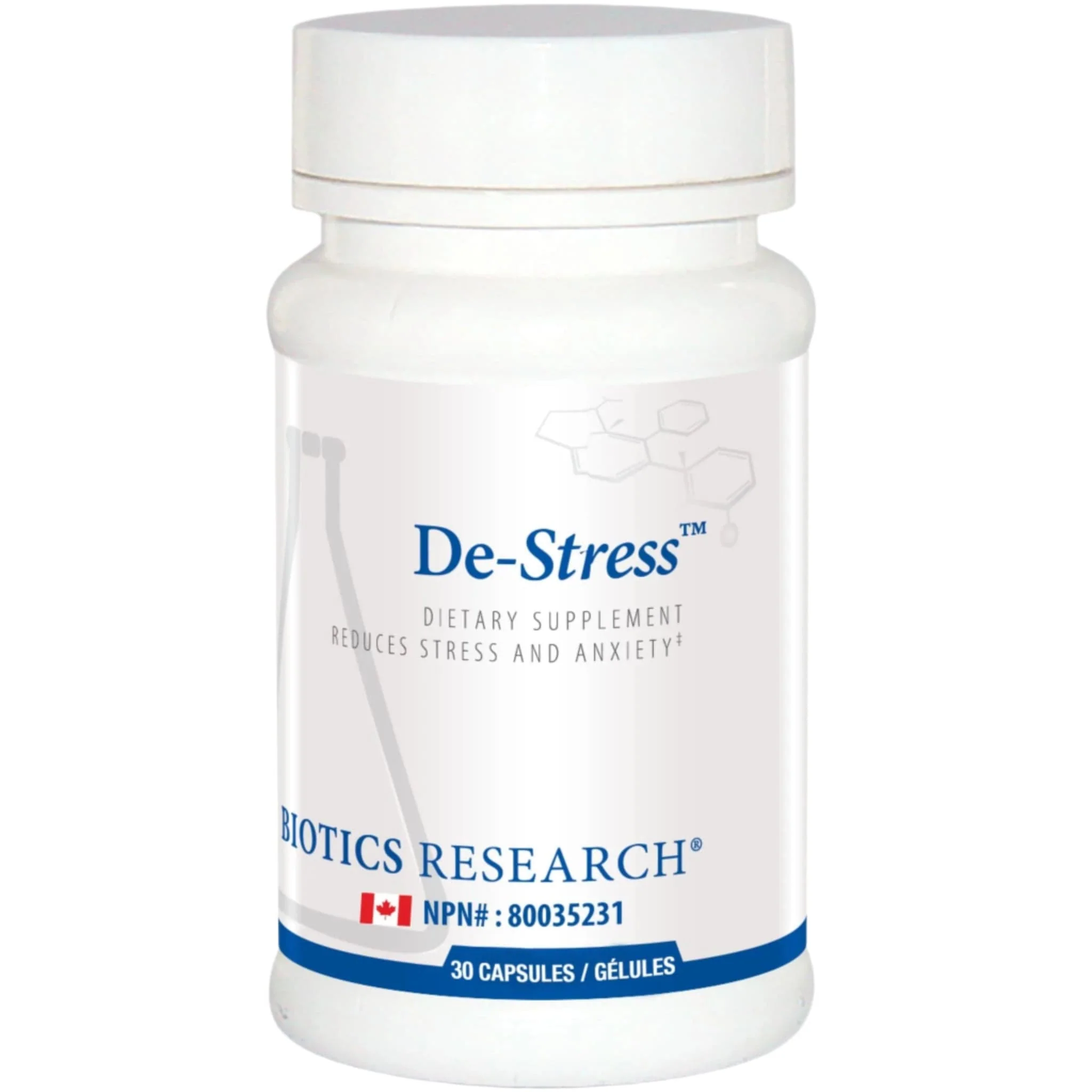 Biotics Research De-Stress. Hydrolyzed Casein 150mg, Natural Stress and Sleep Support, 30 Capsules