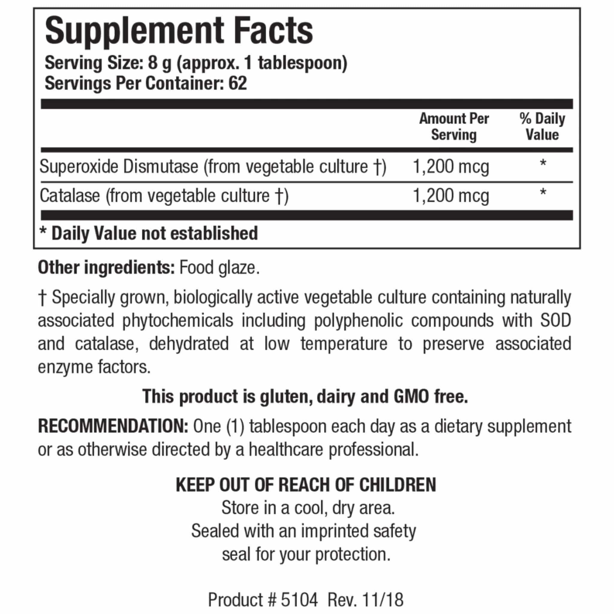 Biotics Research Dismuzyme Plus Granules, Antioxidant Enzyme Support with SOD and Catalase, 500g - Image 2