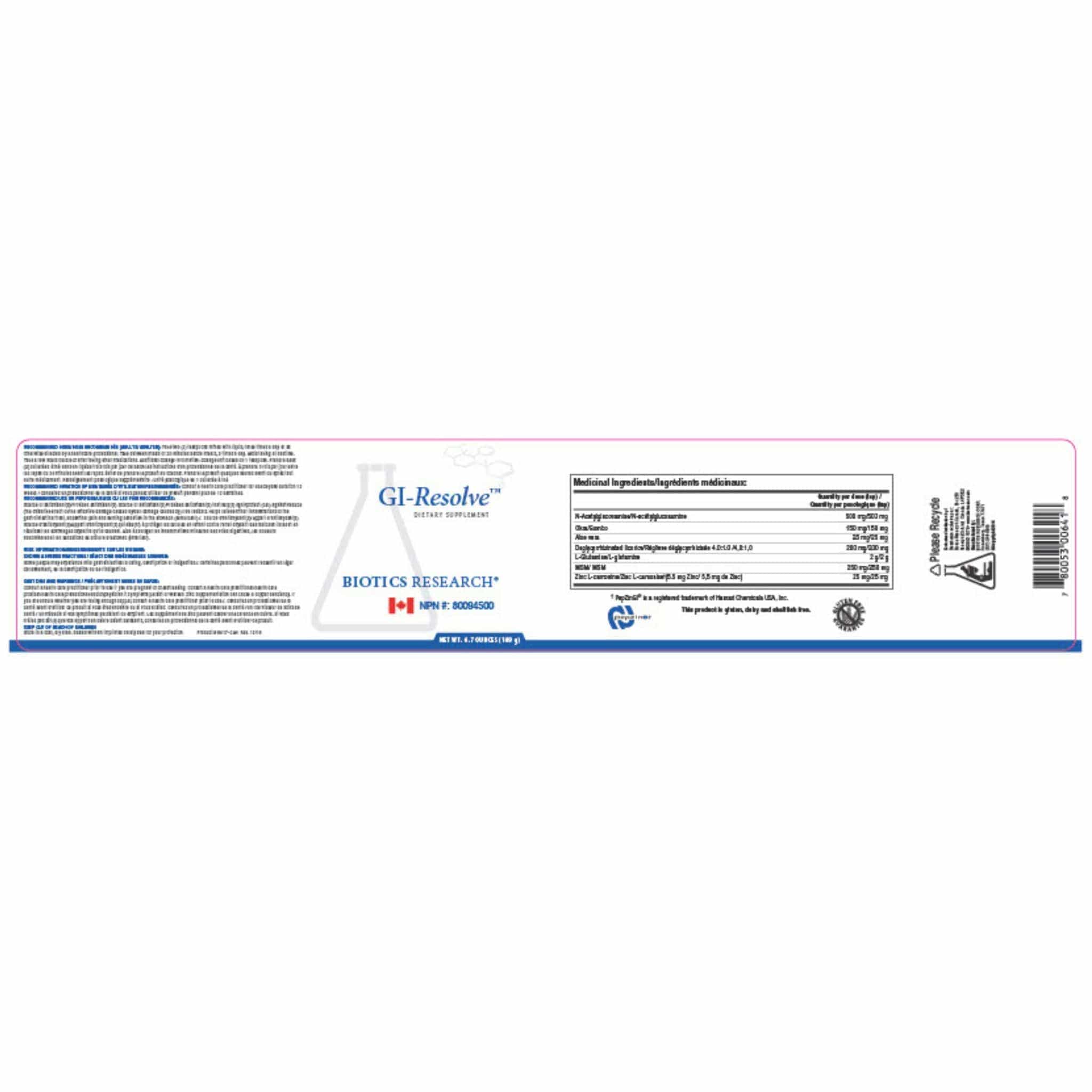 Biotics Research GI-Resolve Powder, Supports Optimal Sastrointestinal Health and Function, 189g - Image 2