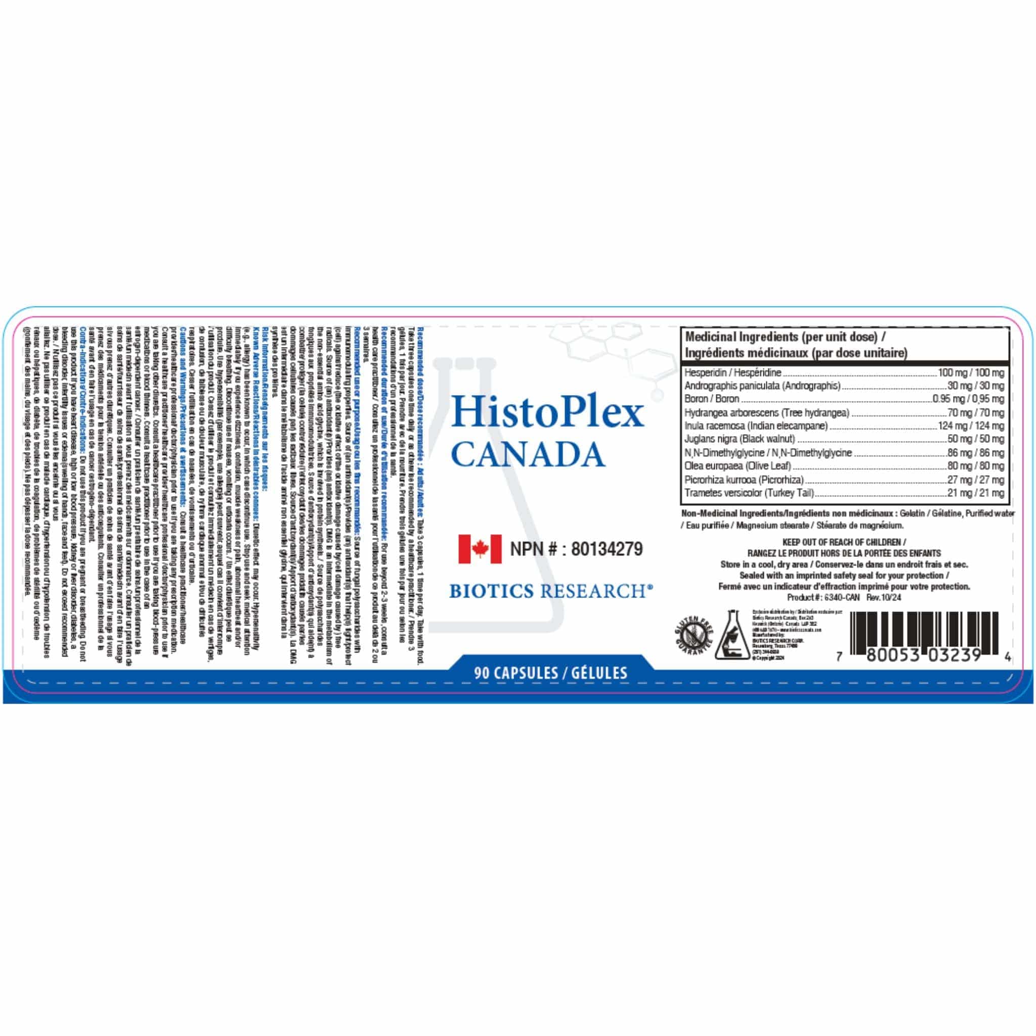 Biotics Research HistoPlex, Supports Immune Health & Natural Histamine Response for Allergy Relief, 90 Capsules - Image 2