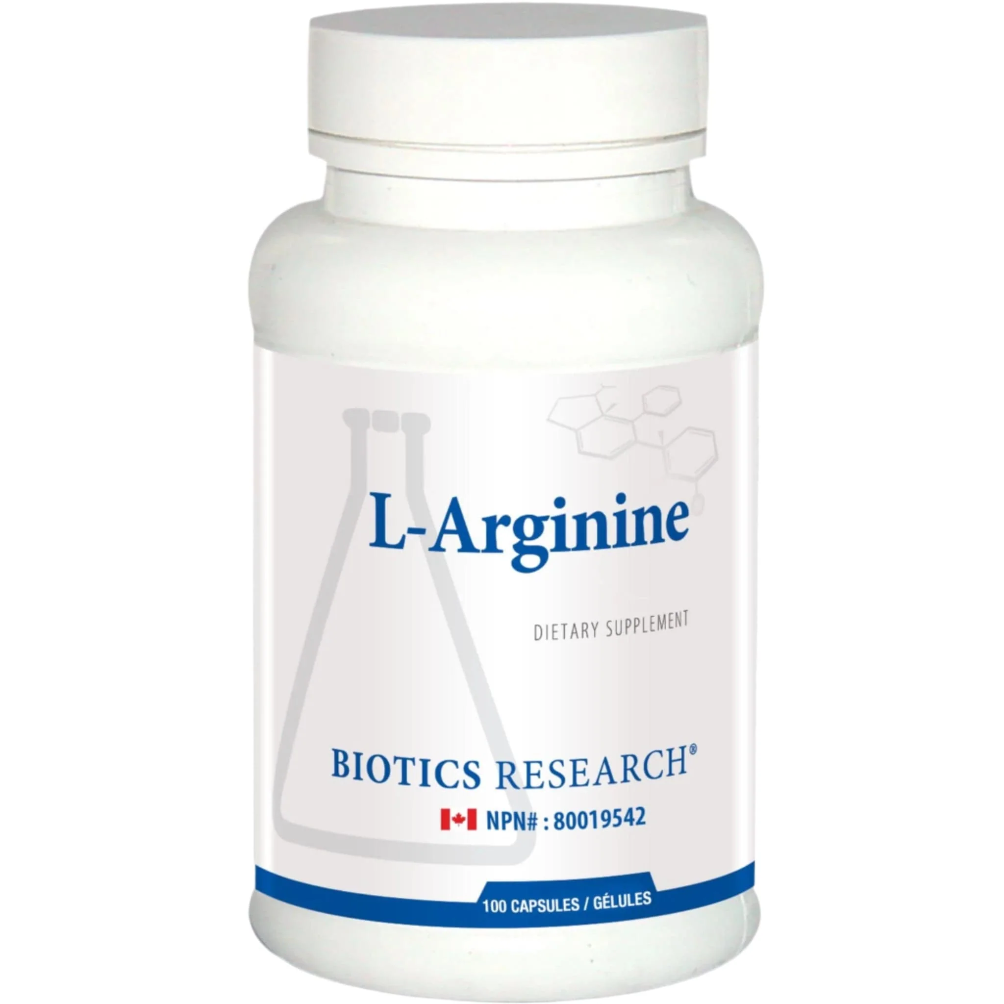 Biotics Research L-Arginine, Supports Cardiovascular Health, 100 Capsules