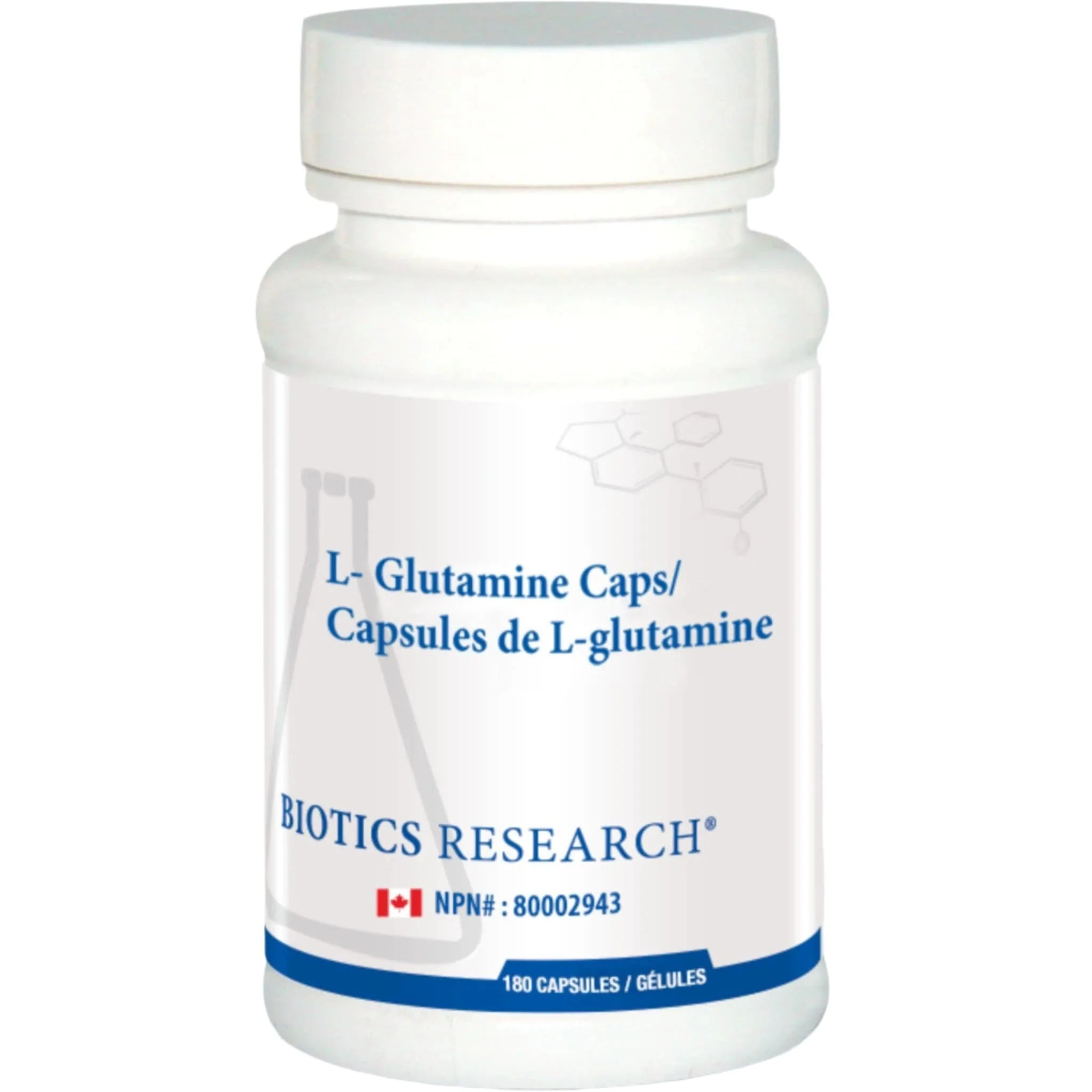 Biotics Research L-Glutamine, Supports Gut Health, Muscle Repair, and Fatigue Relief, 180 Capsules