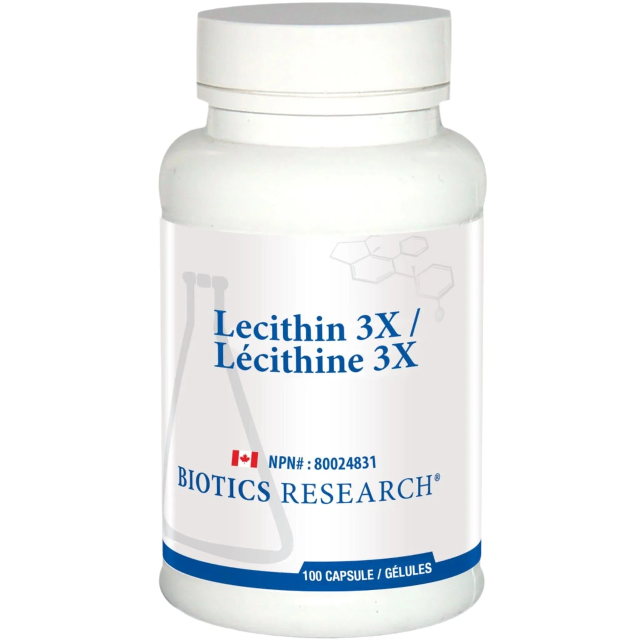 Biotics Research Lecithin 3X, Supports Liver Health and Improves Brain Function, 100 Capsules
